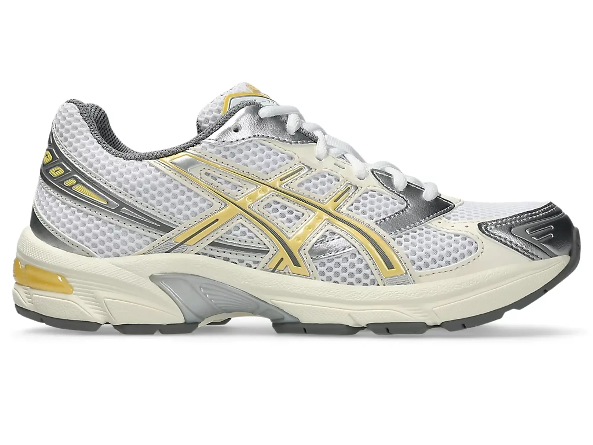 Asics Gel-1130 Trainers In White And Faded Yellow