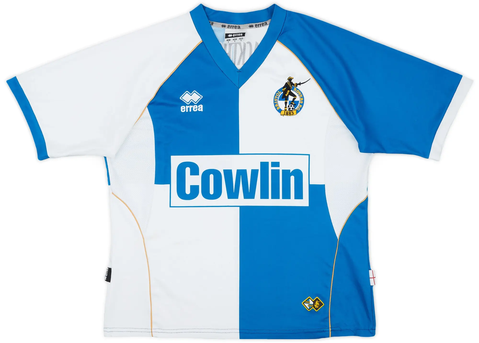 Errea 2008-09 Bristol Rovers Home Shirt - 7/10 - (S)