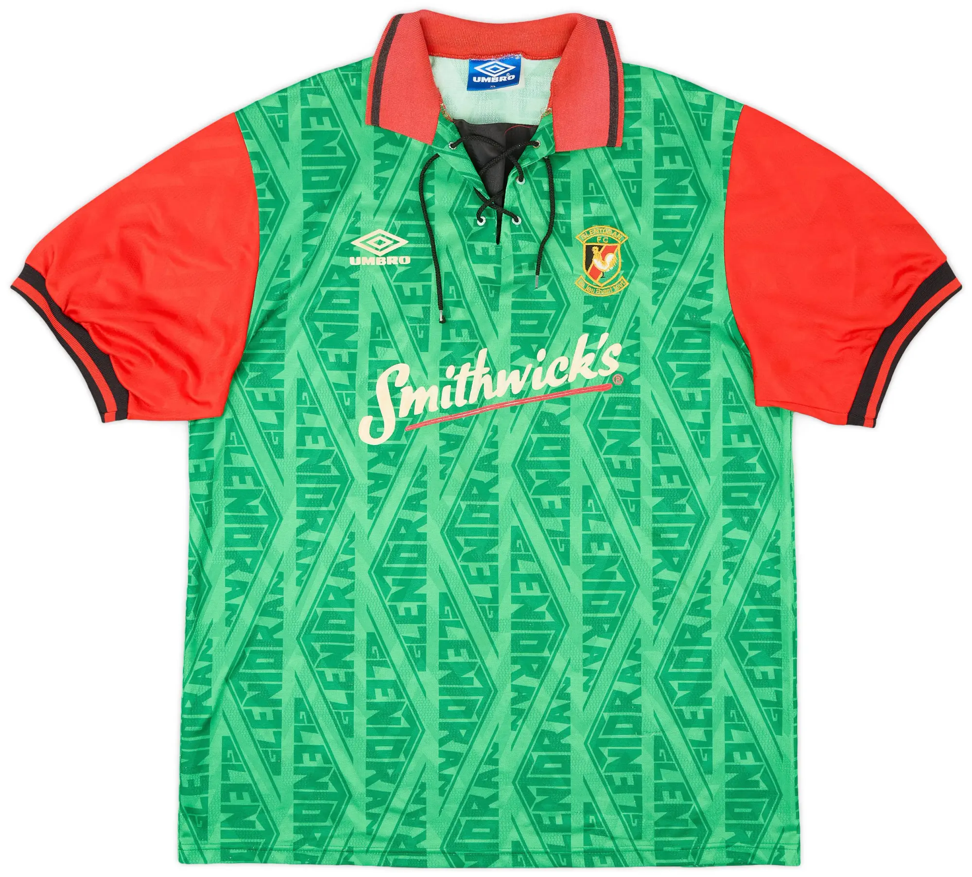 Umbro 1992-93 Glentoran Home Shirt - 8/10 - (XL)