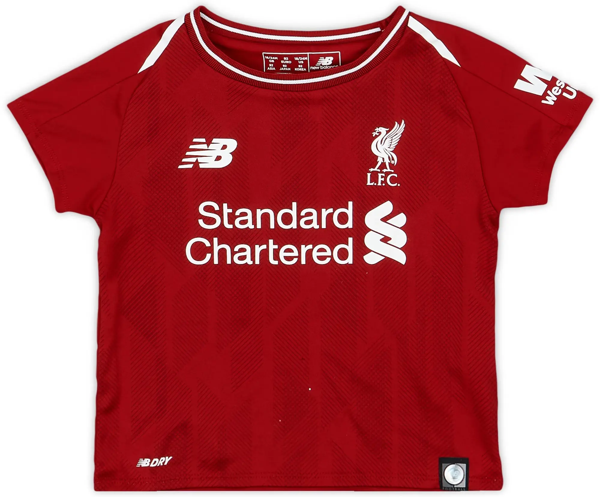 NewBalance 2018-19 Liverpool Home Shirt - 9/10 - (18-24 Months)