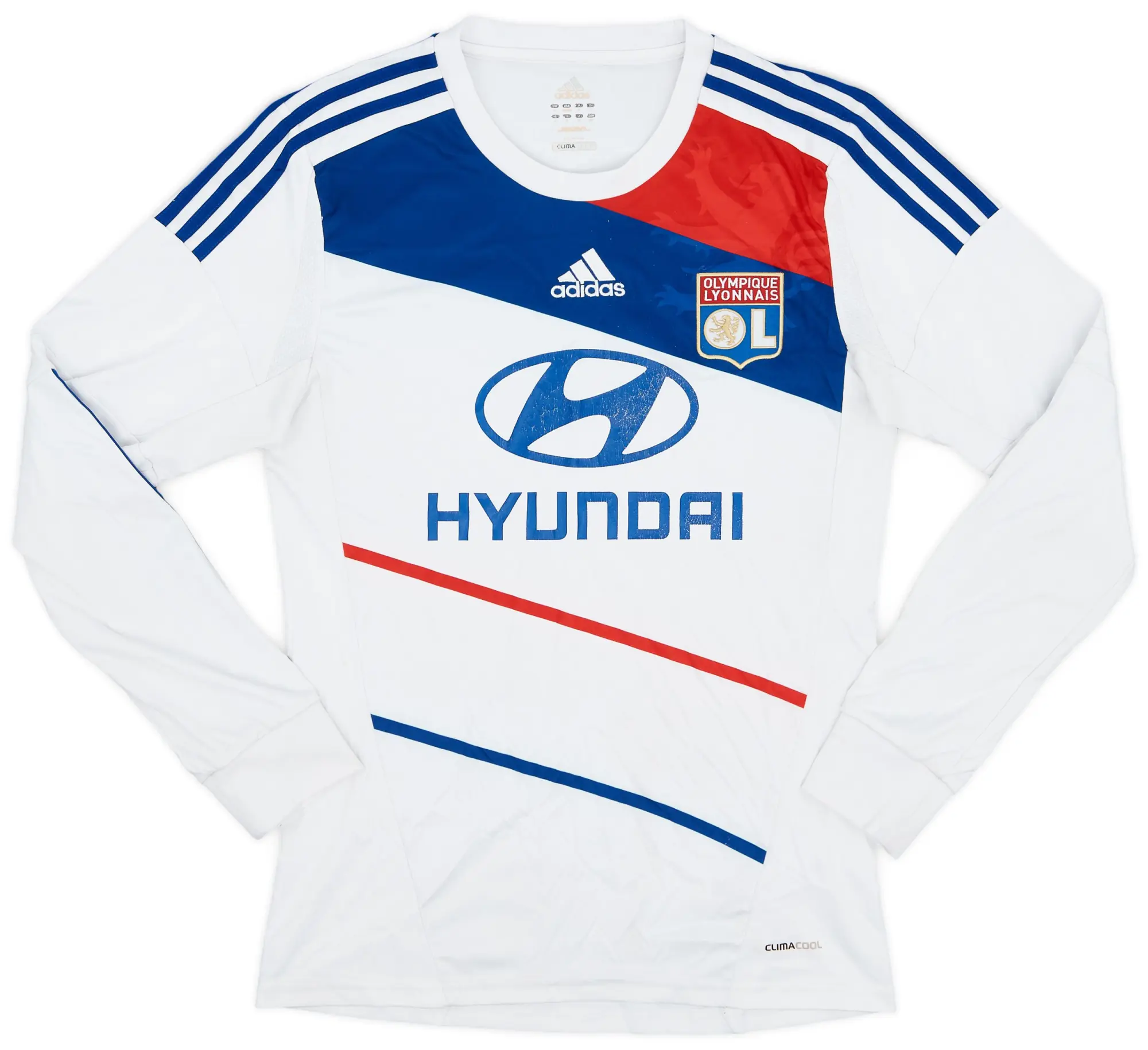 adidas 2012-13 Lyon Home L/S Shirt - 6/10 - (S)