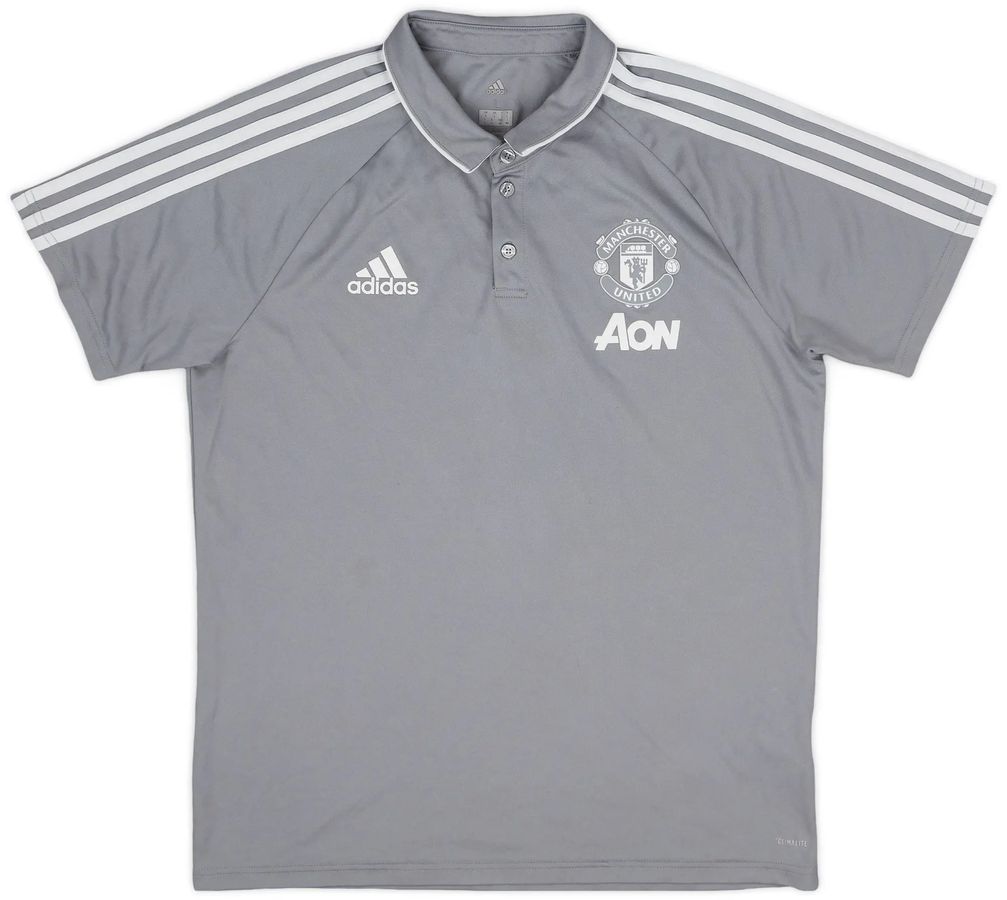 2017-18 Manchester United adidas Polo Shirt - 7/10 - (L)