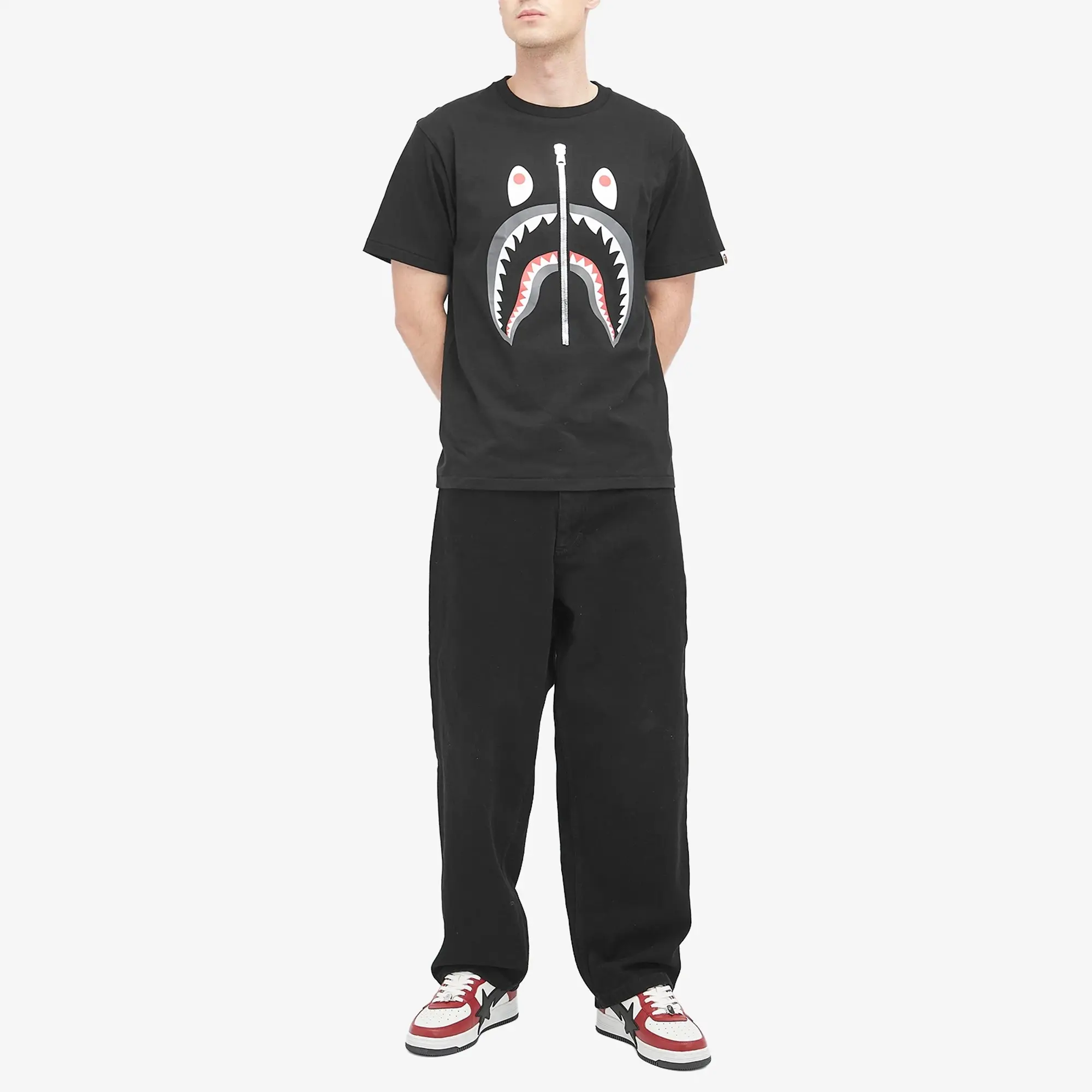 A Bathing Ape Men's Classic Shark T-Shirt Black
