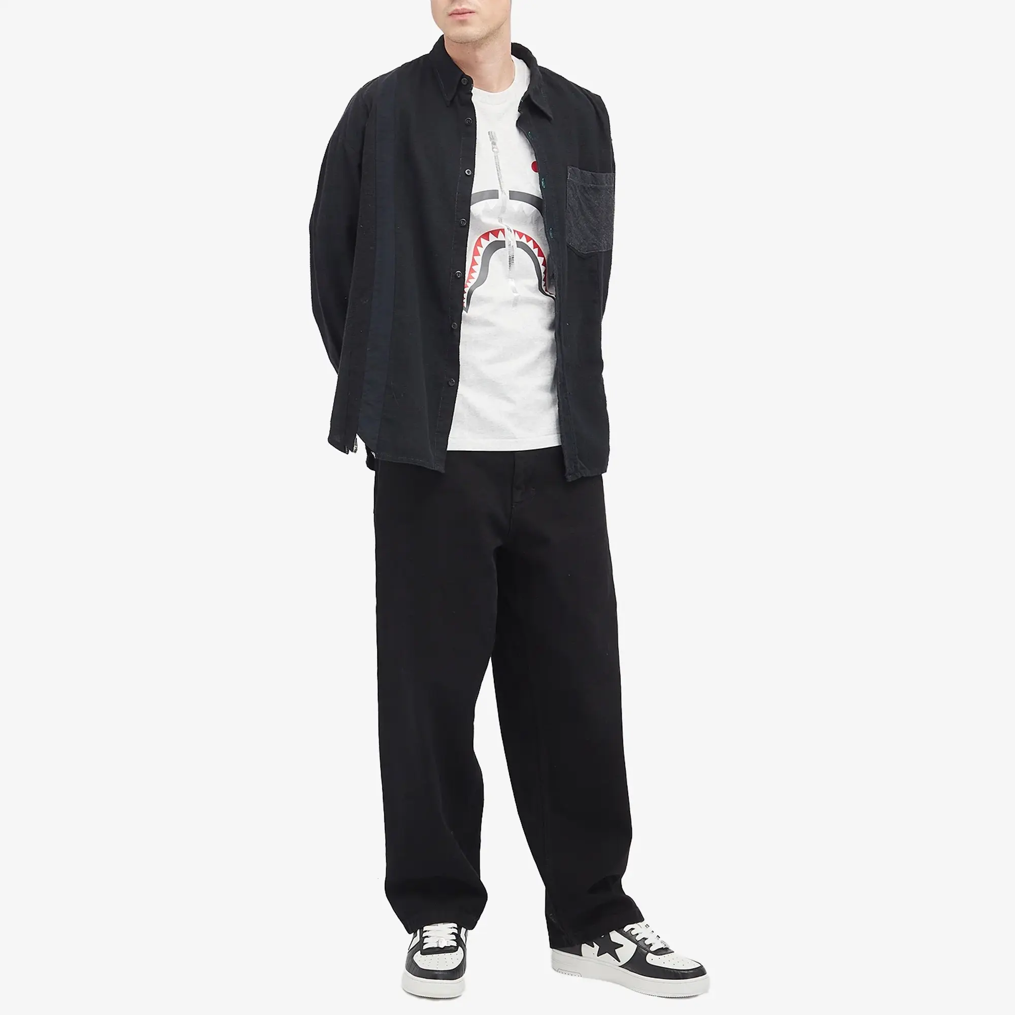 A Bathing Ape Men's Classic Shark T-Shirt Grey