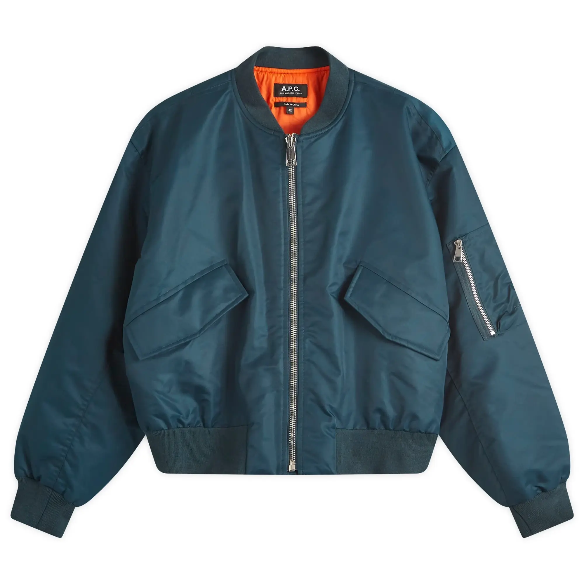 A.P.C. Women's Lella Bomber Jacket Petroleum