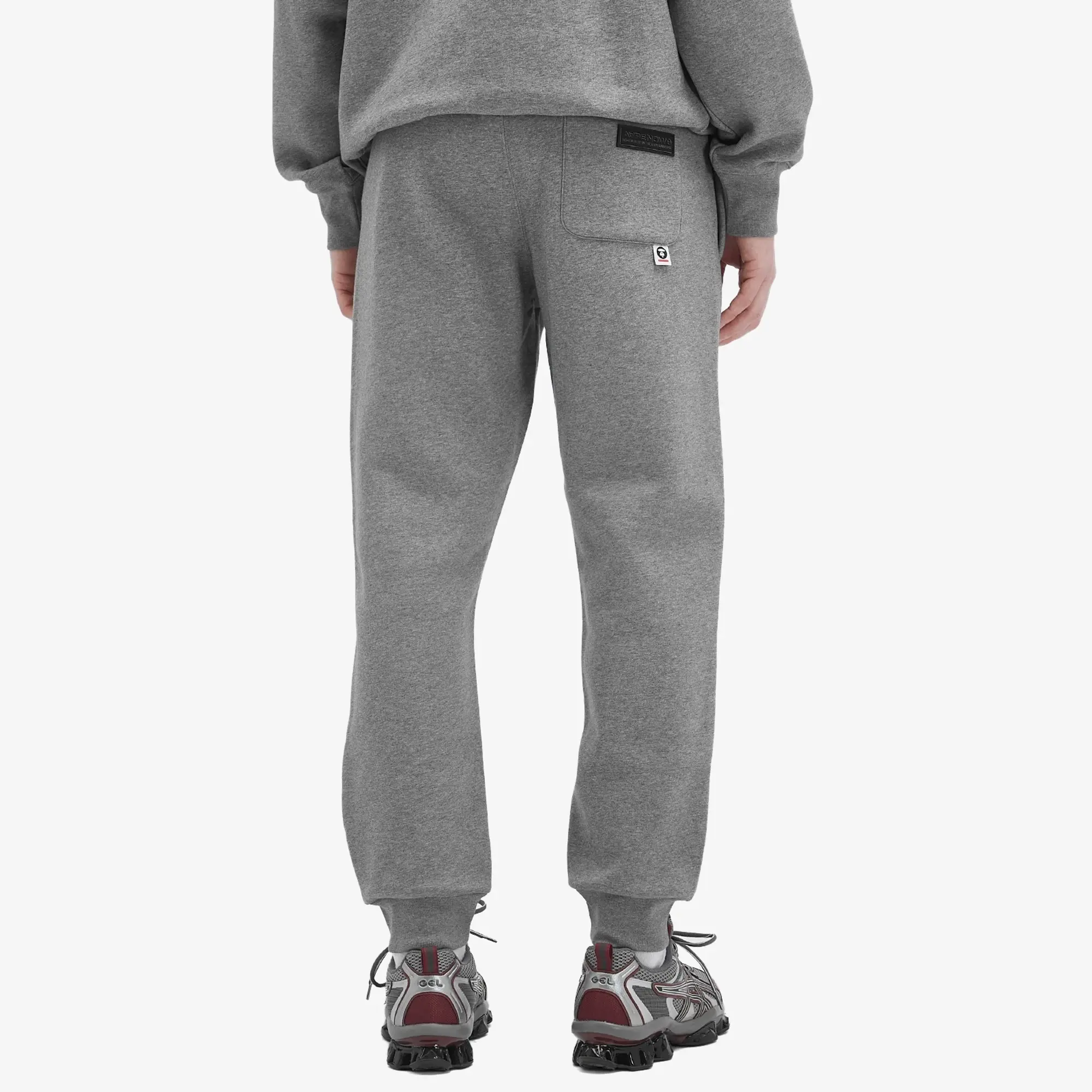 A Bathing Ape AAPE Now Camo Badge Sweat Pants Heather Grey