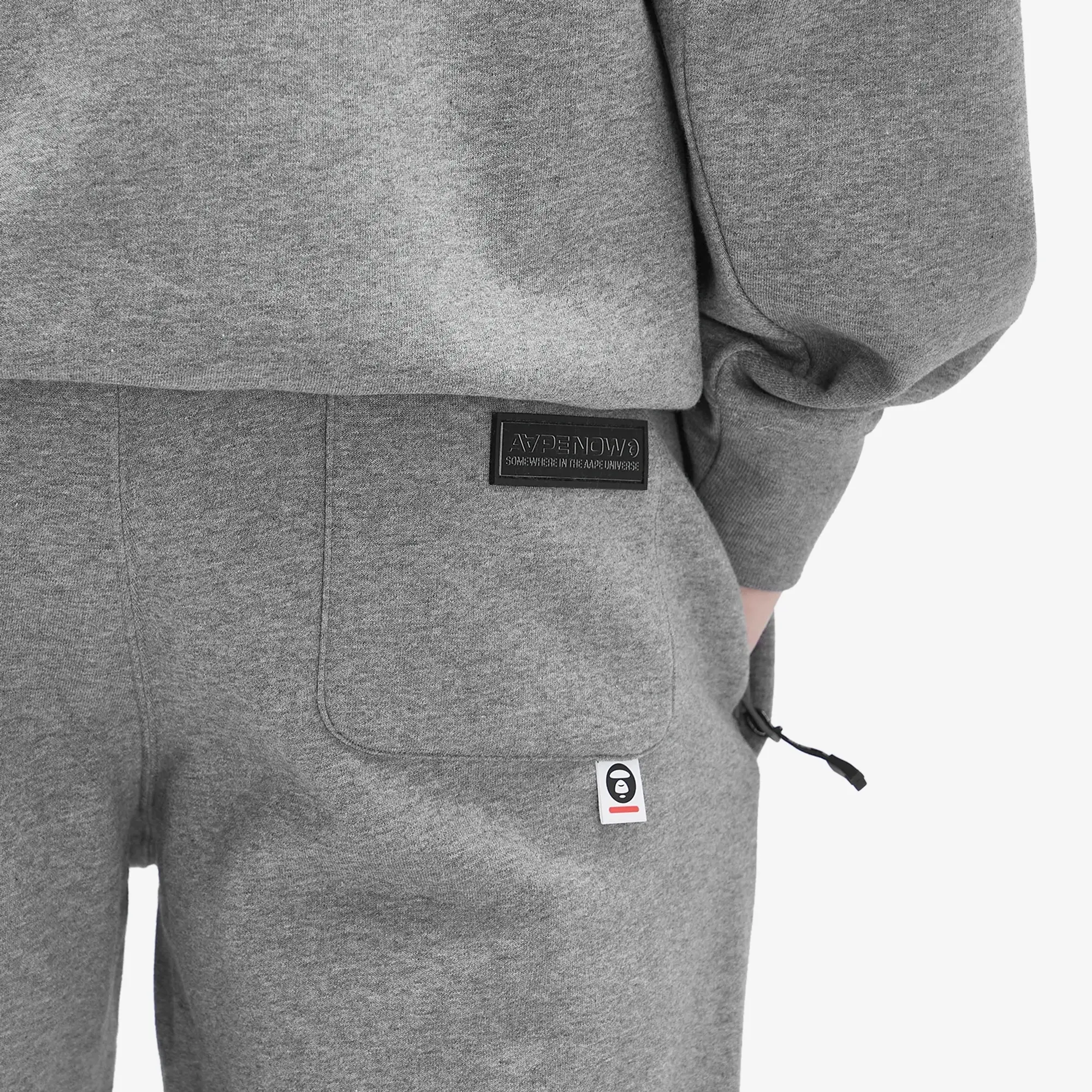 A Bathing Ape AAPE Now Camo Badge Sweat Pants Heather Grey