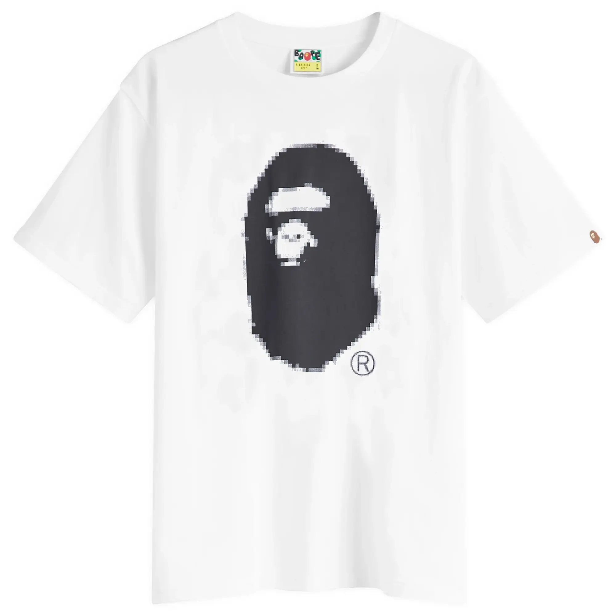 T-Shirt A Bathing Ape Pixel Ape Head Relaxed Fit Tee White Xxl