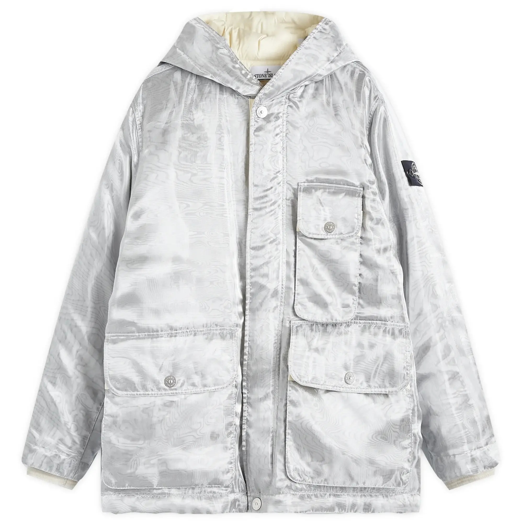 Stone Island Men's Liquid Metal Down Jacket Grey