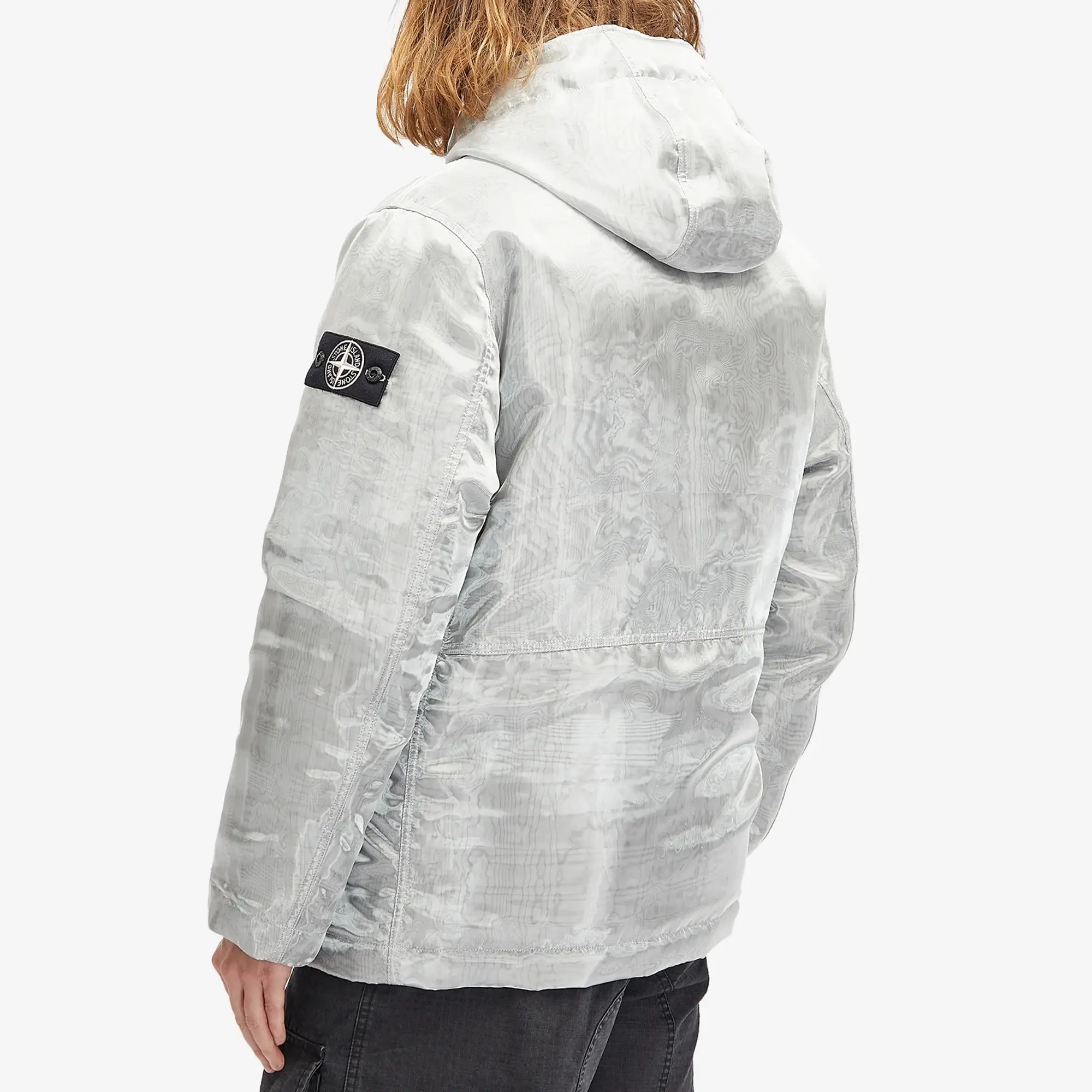 Stone Island Men's Liquid Metal Down Jacket Grey