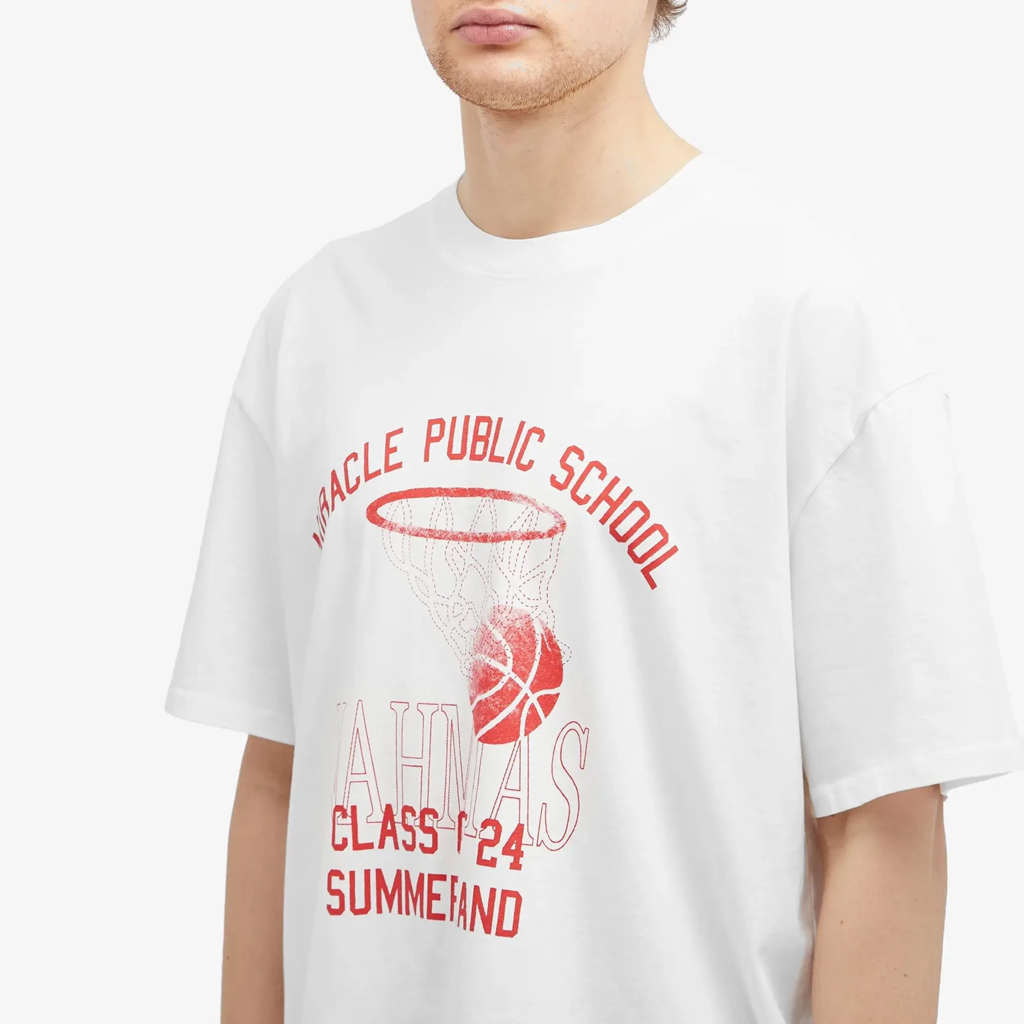 Nahmias Men's Basketball Boxy T-Shirt White