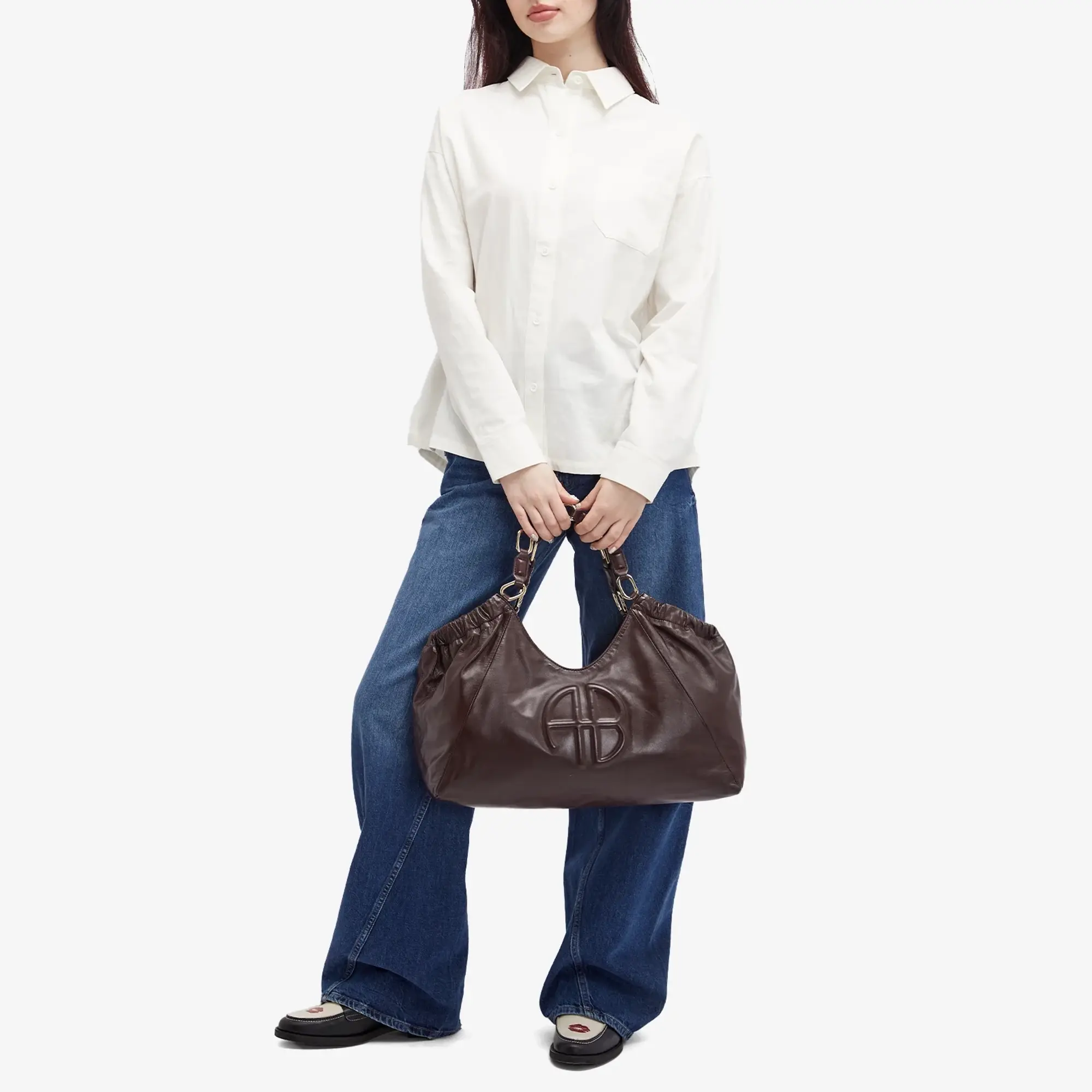 Anine Bing Women's Medium Kate Tote Burgundy
