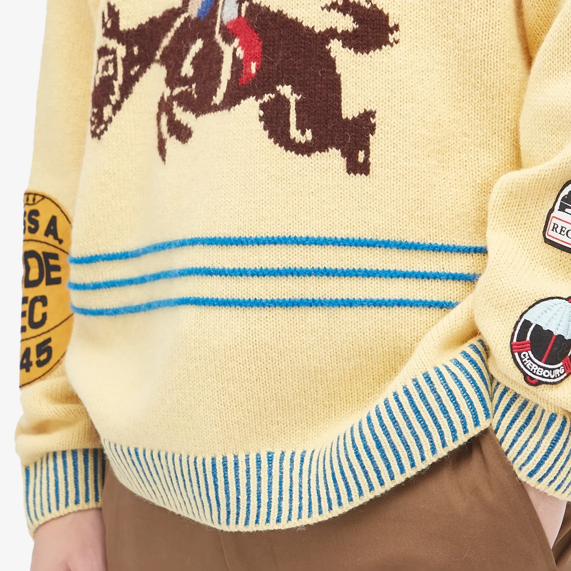 BODE Men's Jockey Sweater Yellow
