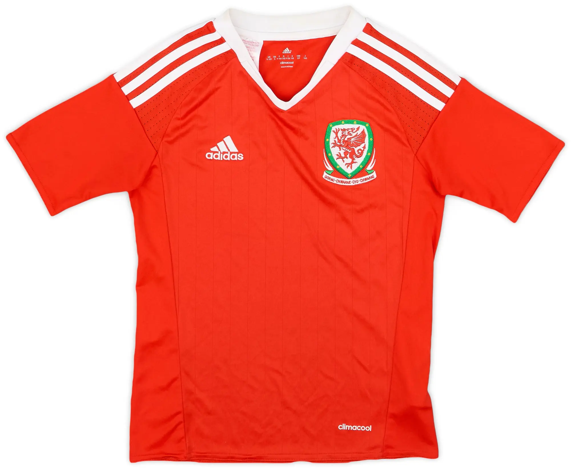 Umbro 2016-17 Wales Home Shirt - 9/10 - (S.Boys)