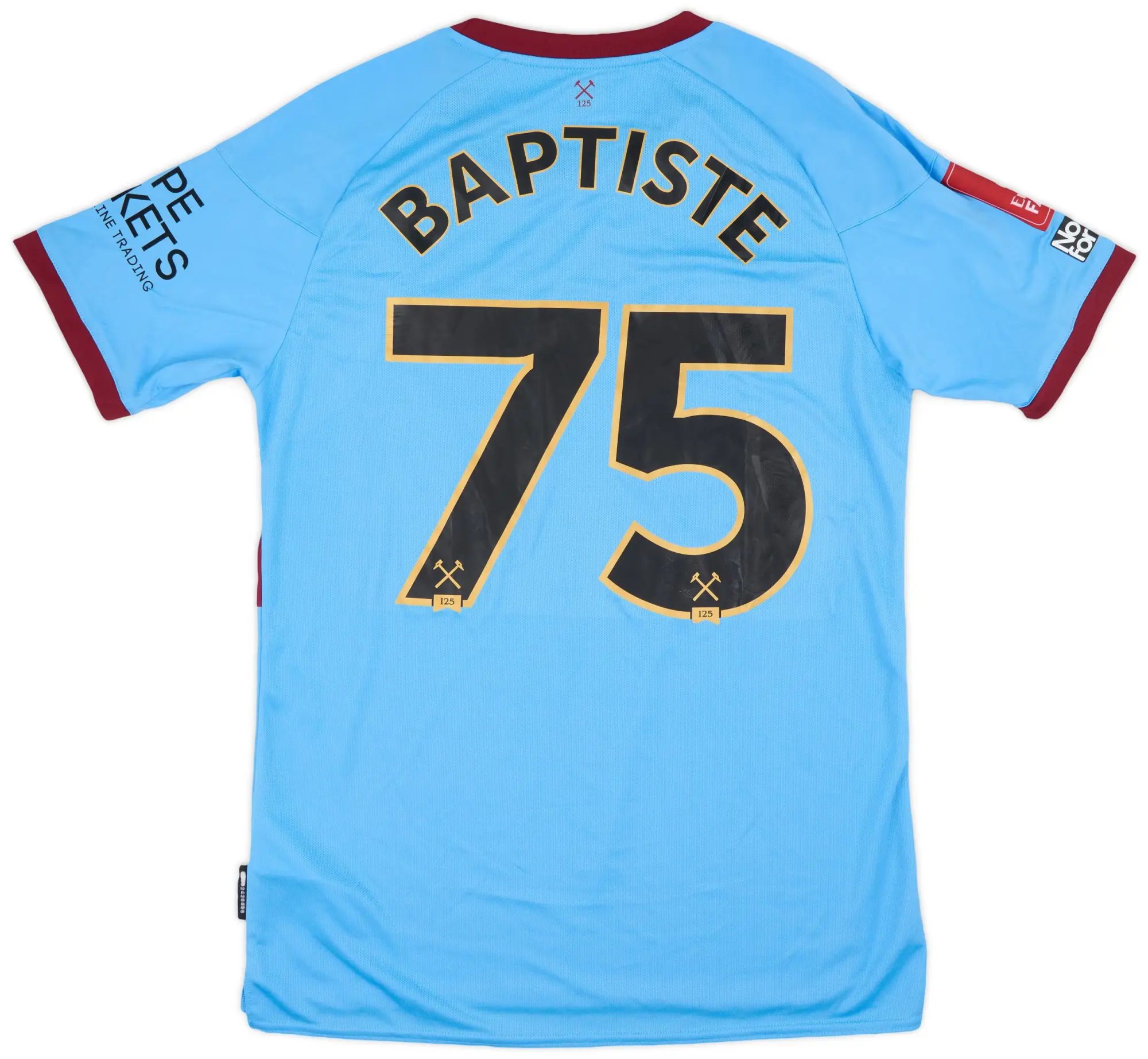 Umbro 2020-21 West Ham Match Issue FA Cup Away Shirt Baptiste #75