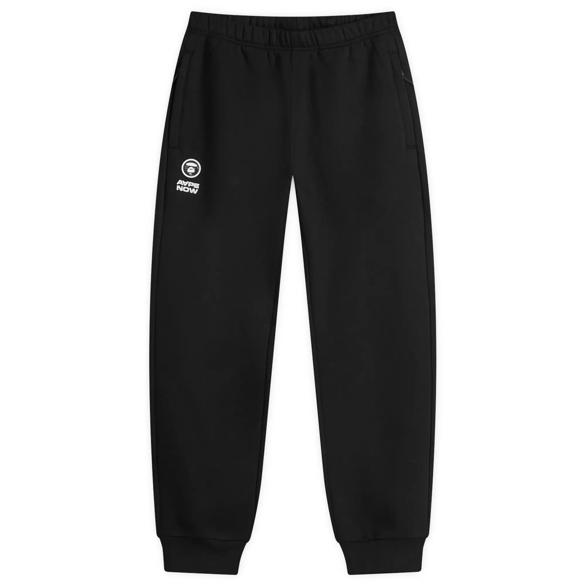 A Bathing Ape AAPE Now Camo Badge Sweat Pants Black