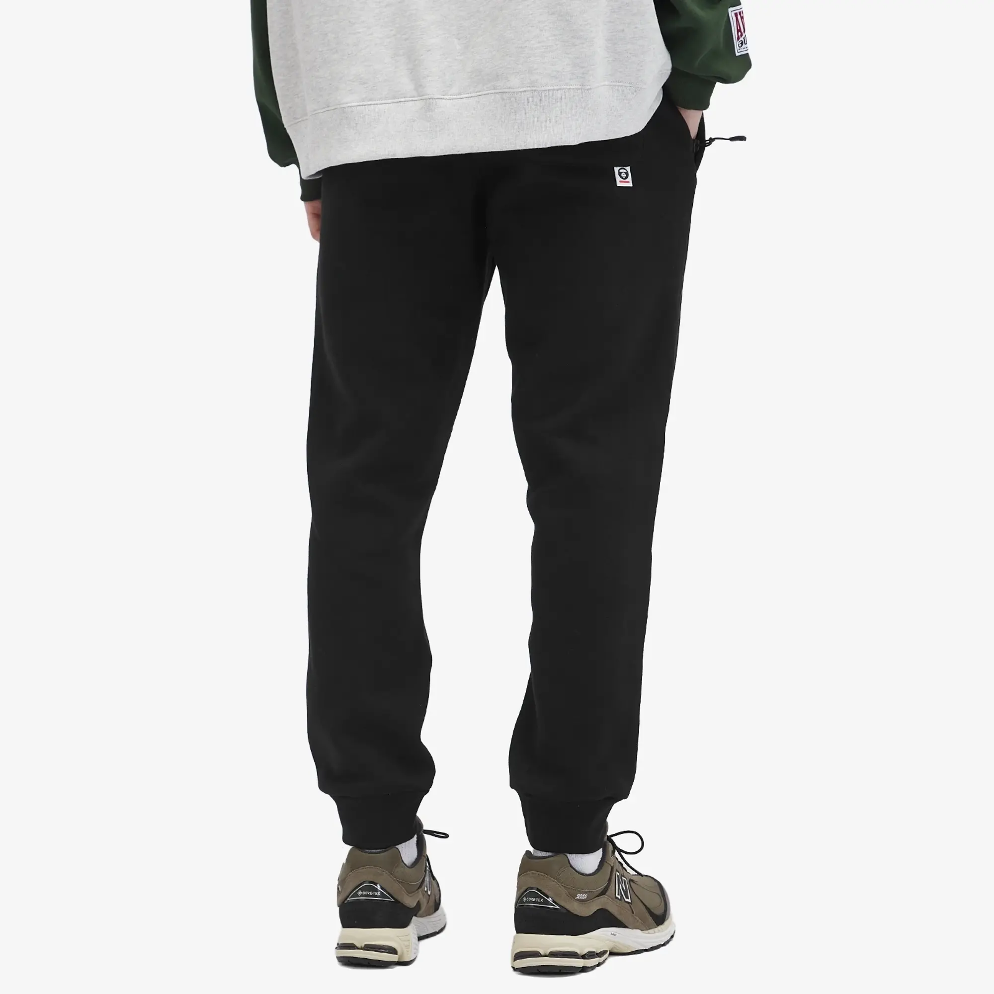 A Bathing Ape AAPE Now Camo Badge Sweat Pants Black