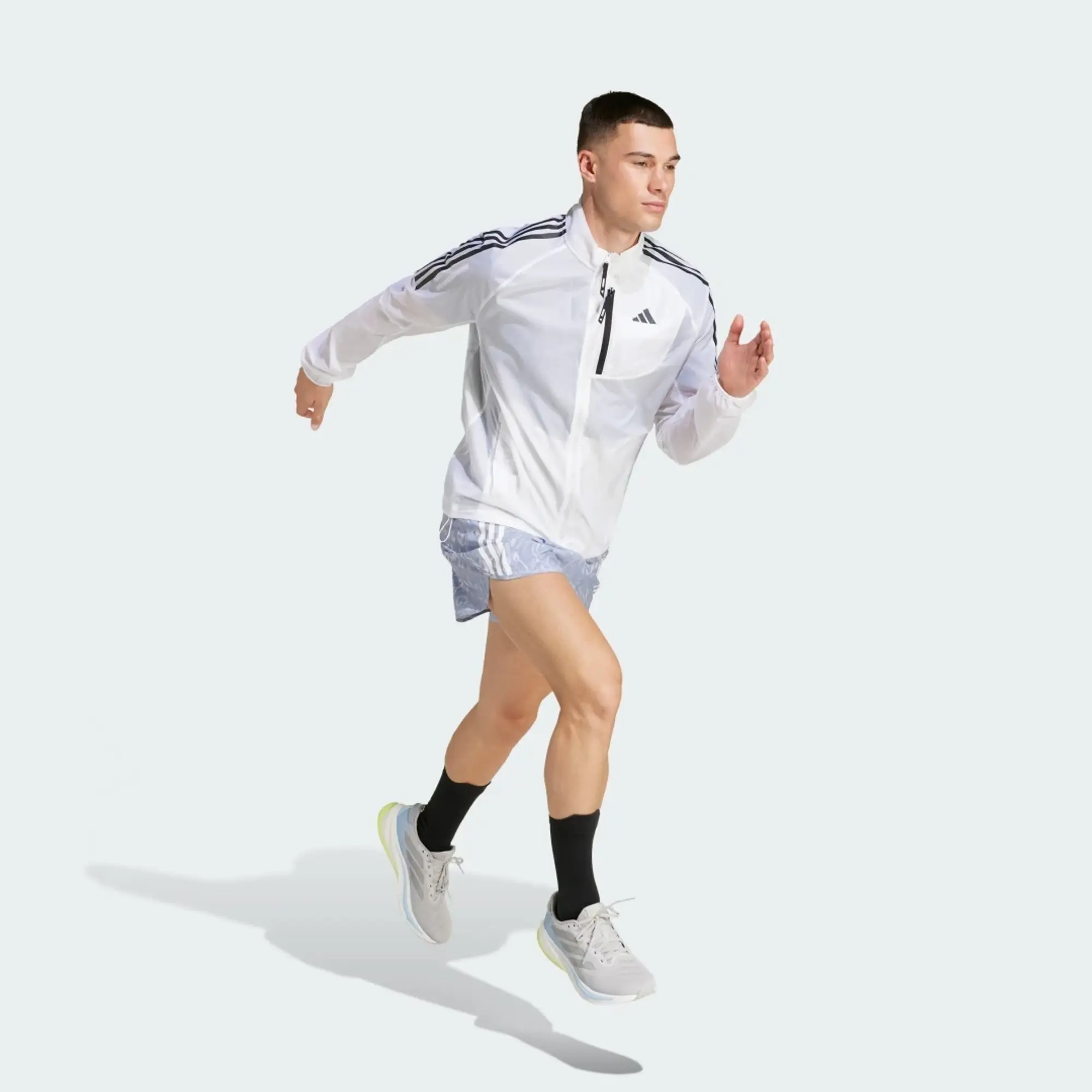 adidas Men Own the Run 3 Stripes Packable Jacket
