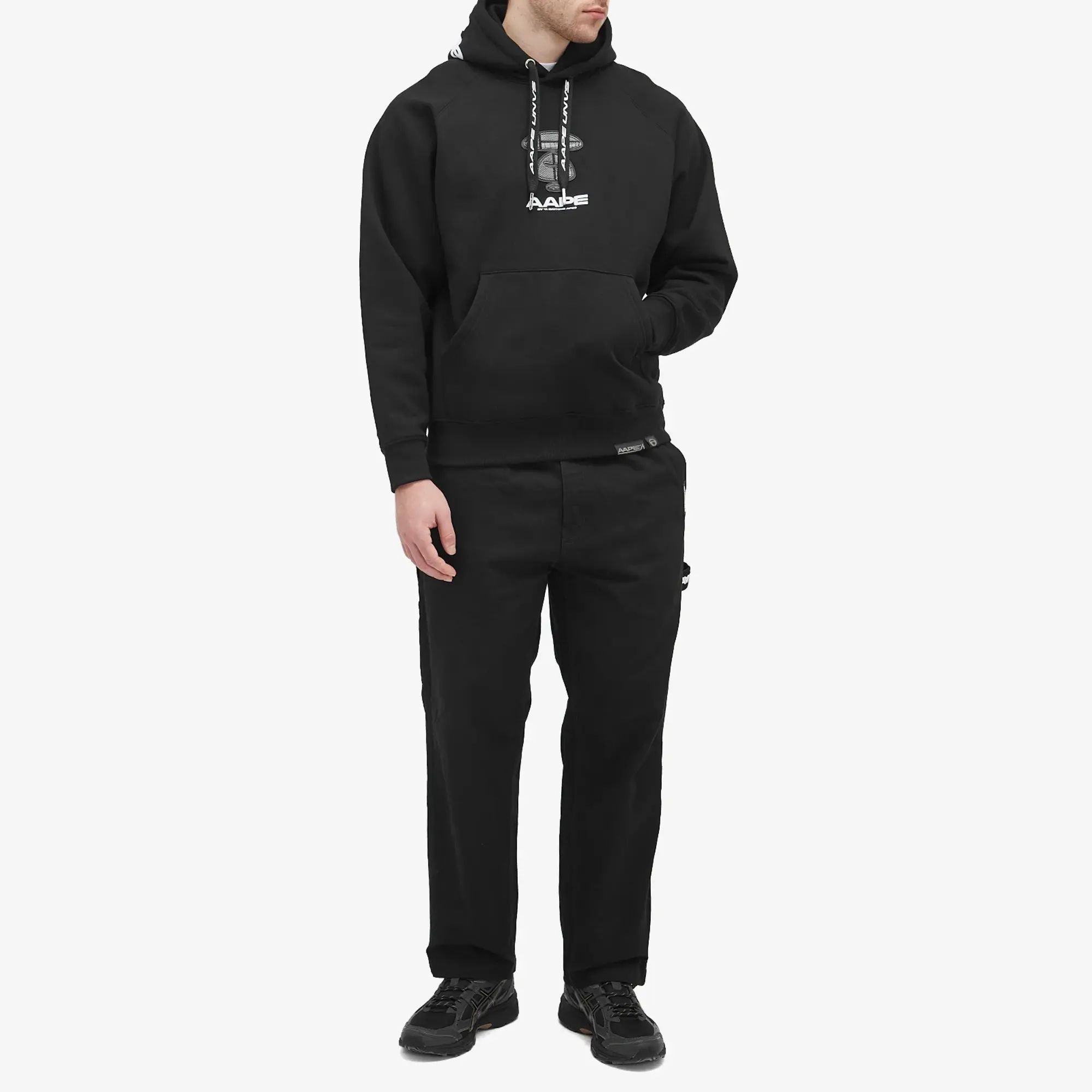 A Bathing Ape AAPE Croc Chest Badge Hoody Black