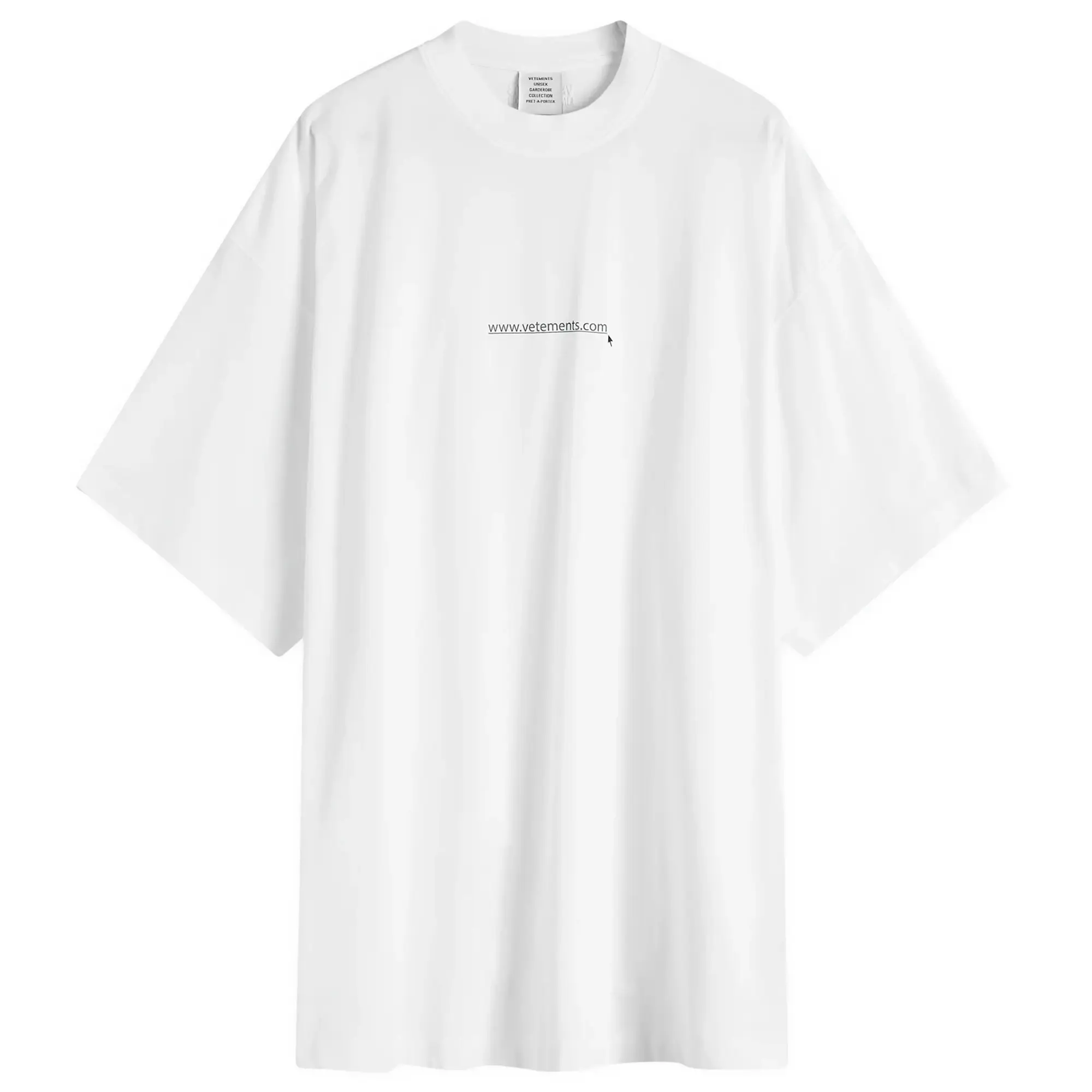 VETEMENTS Men's Website Oversized T-Shirt White