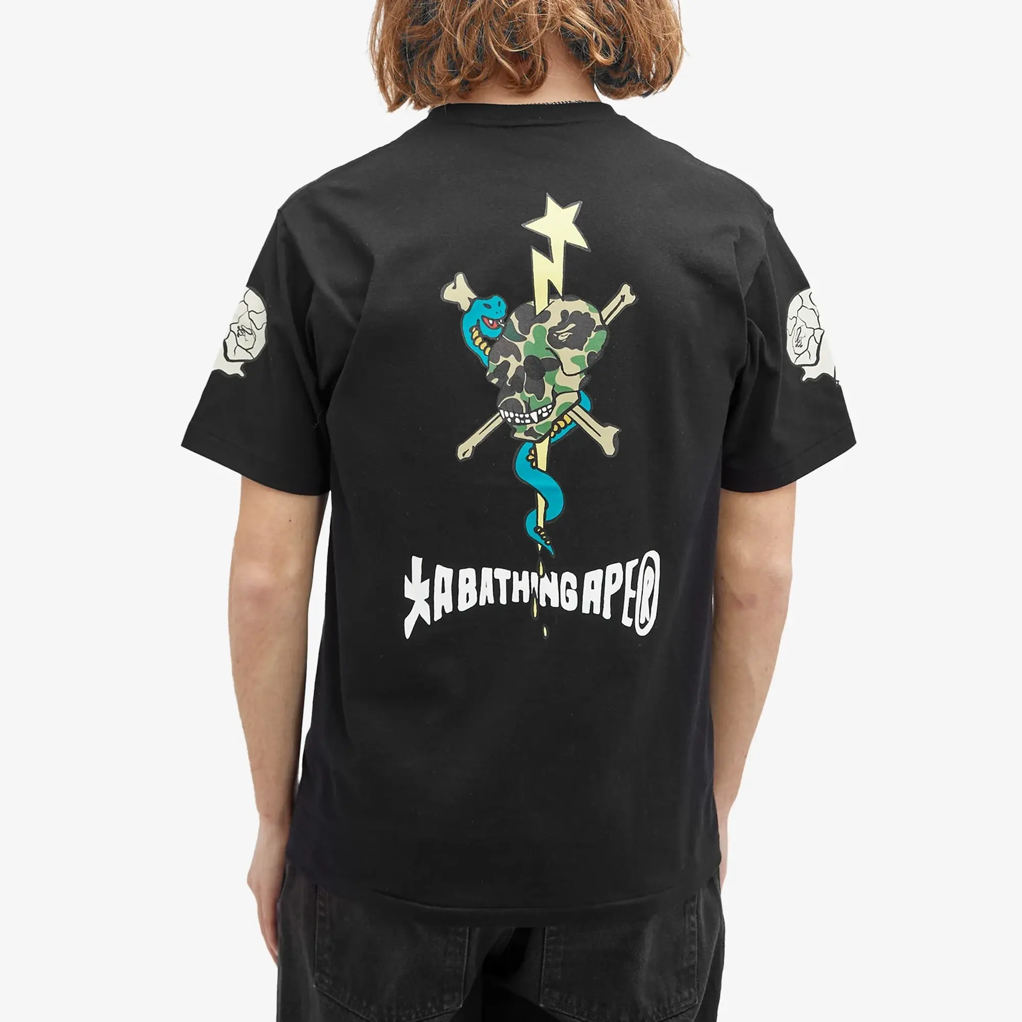A Bathing Ape Men's Souvenir Skull Team T-Shirt Black
