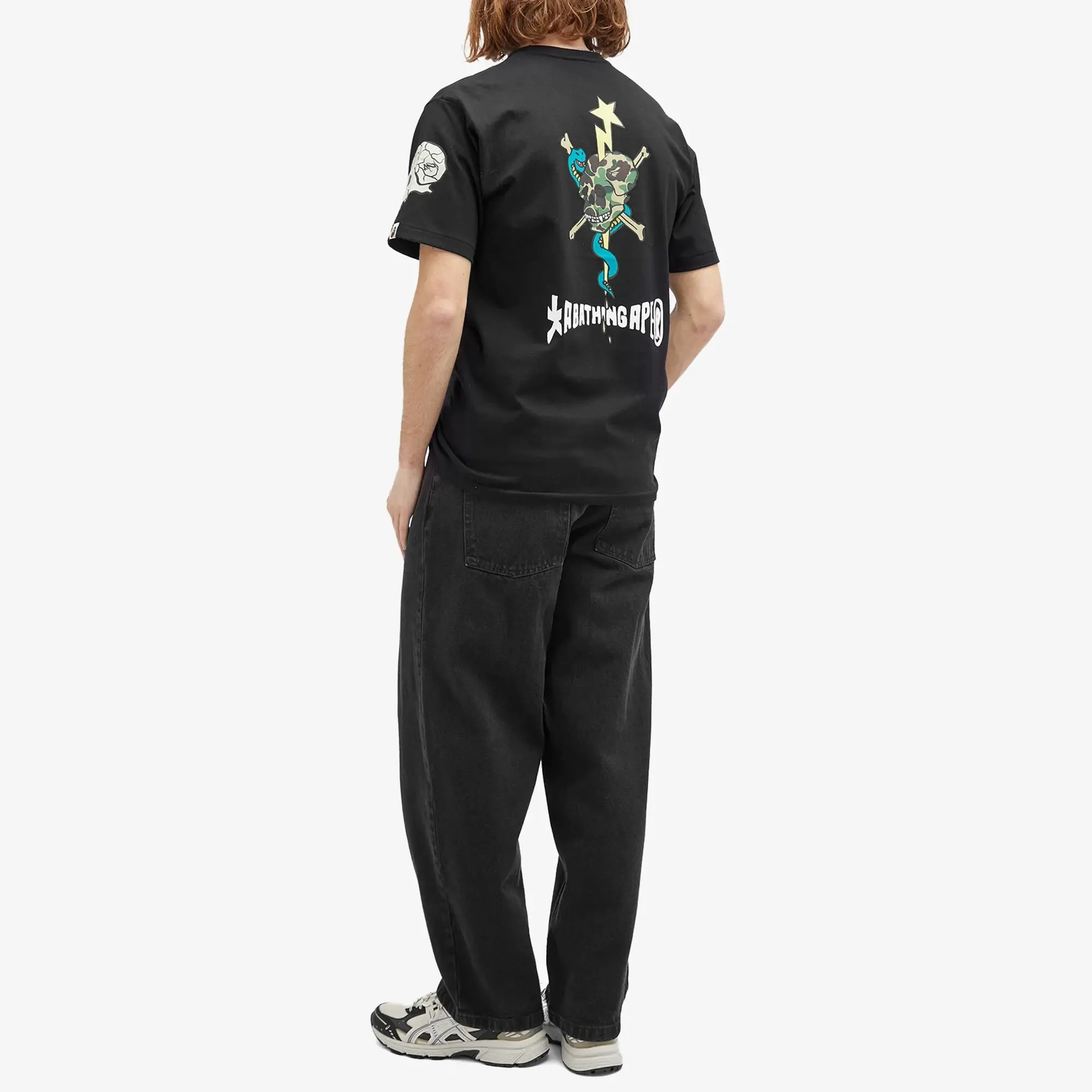 A Bathing Ape Men's Souvenir Skull Team T-Shirt Black