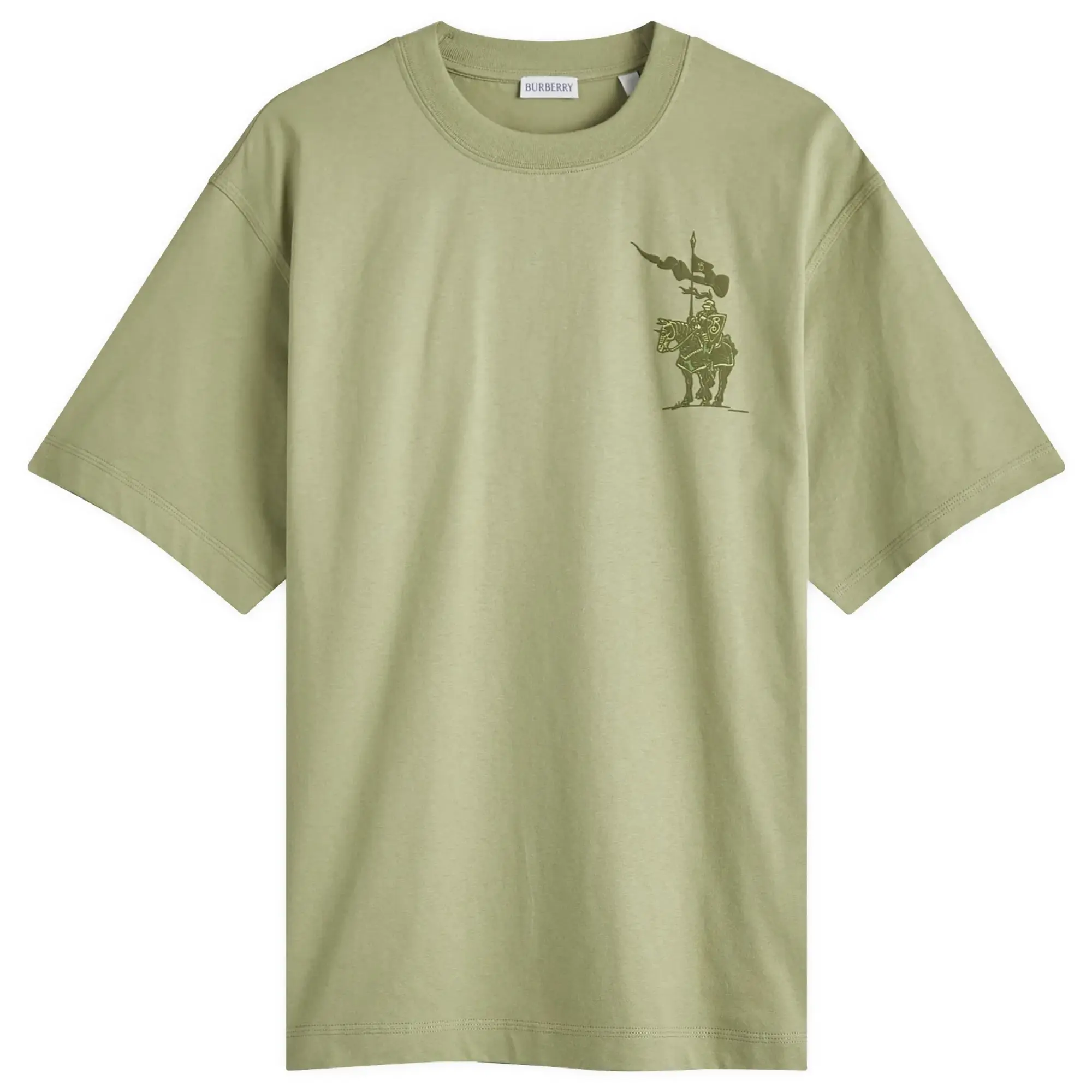 Burberry Men's Flagpole Knight Logo T-Shirt Artichoke