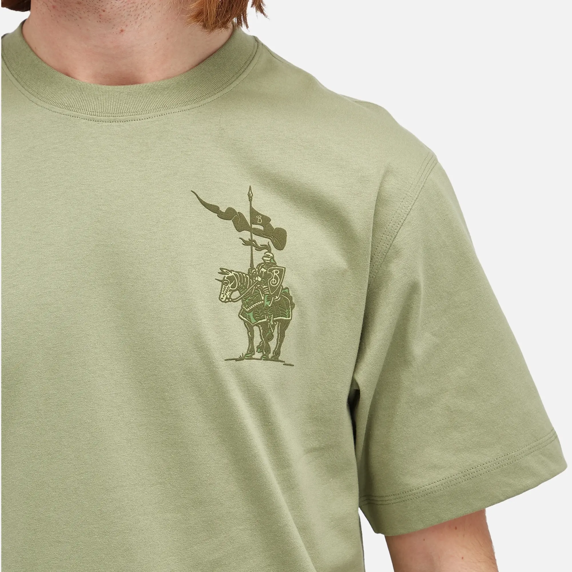 Burberry Men's Flagpole Knight Logo T-Shirt Artichoke