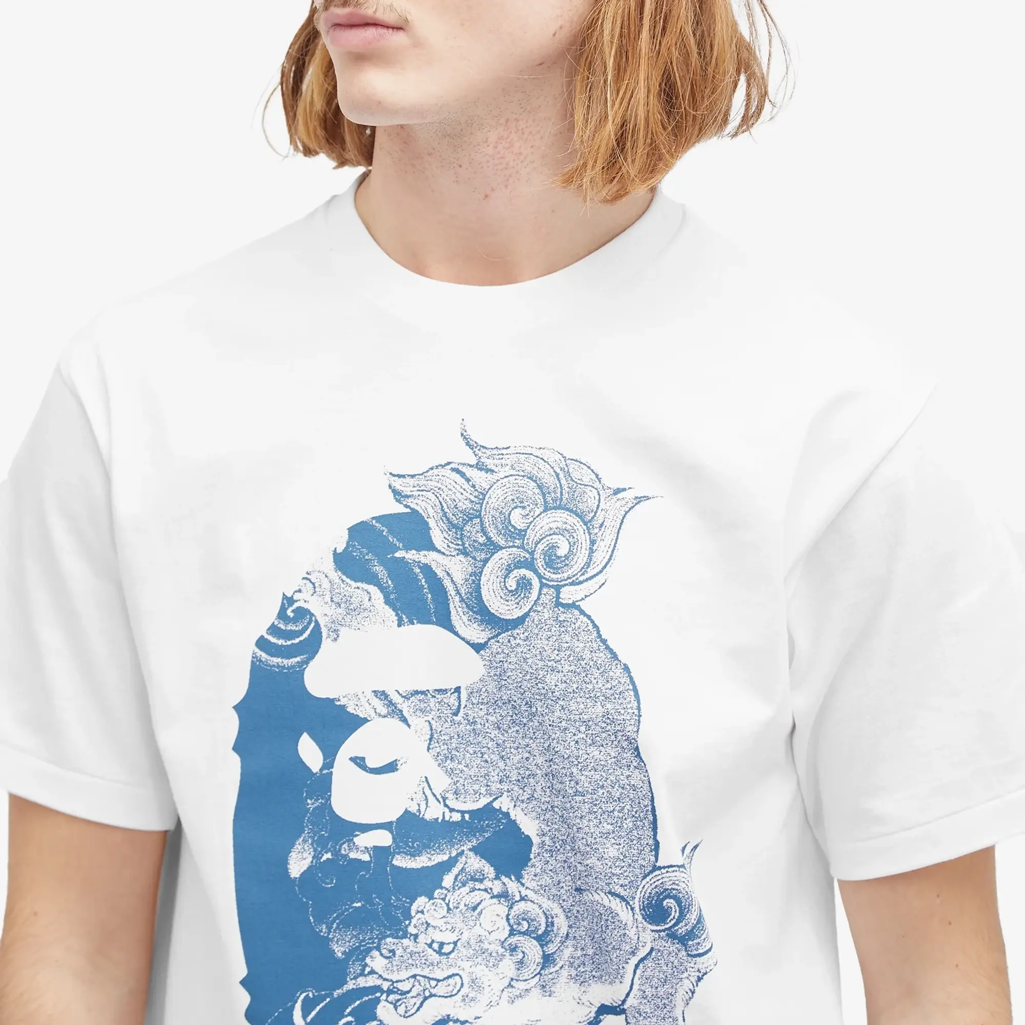 A Bathing Ape Men's Japanese Tattoo Big Ape Head T-Shirt White