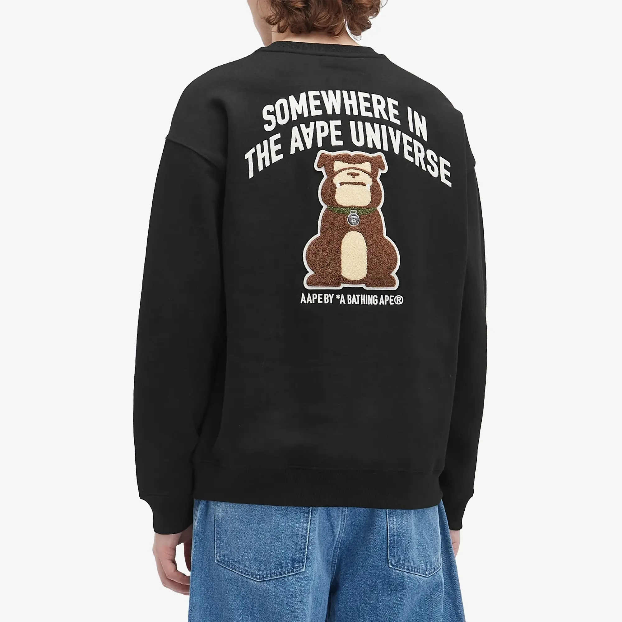 A Bathing Ape AAPE UNVS Dog Sweatshirt Black