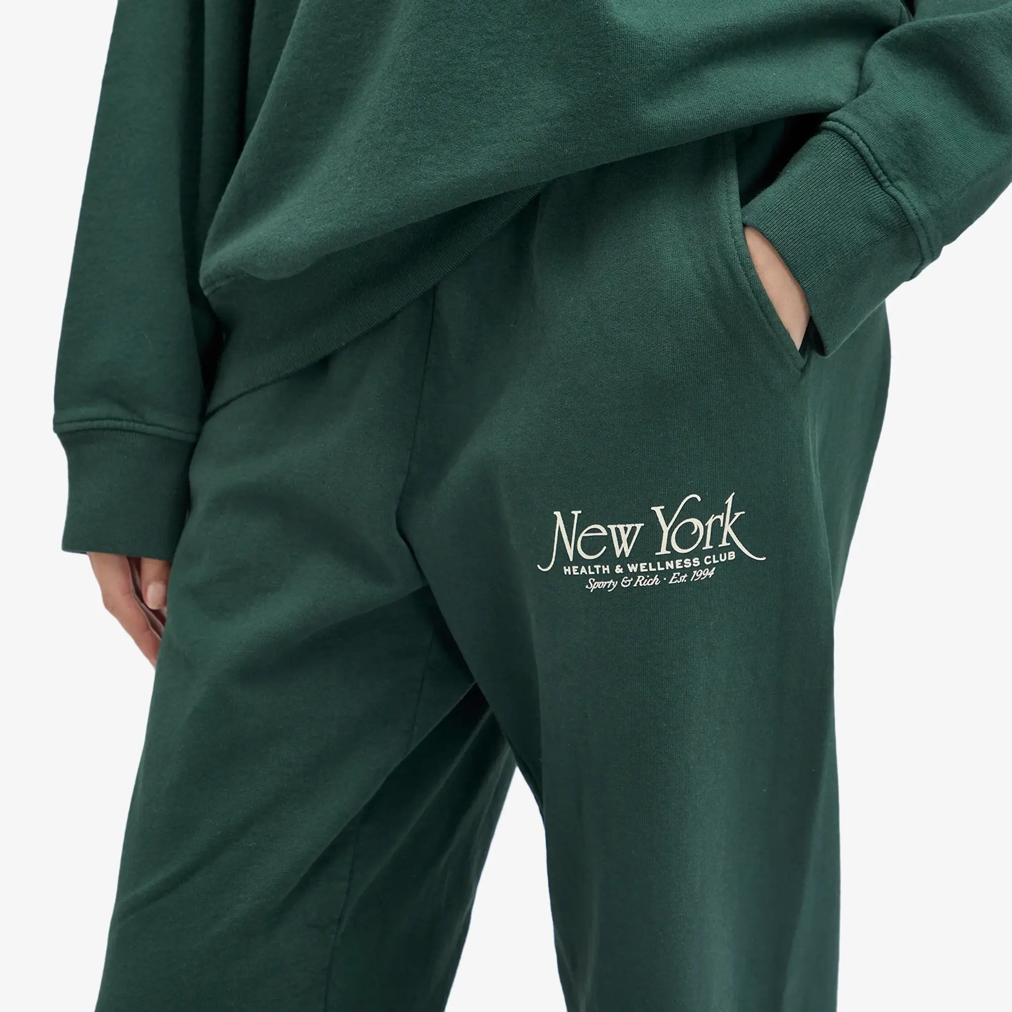 Sporty & Rich Women's NY 94 Sweatpant Forest Cream