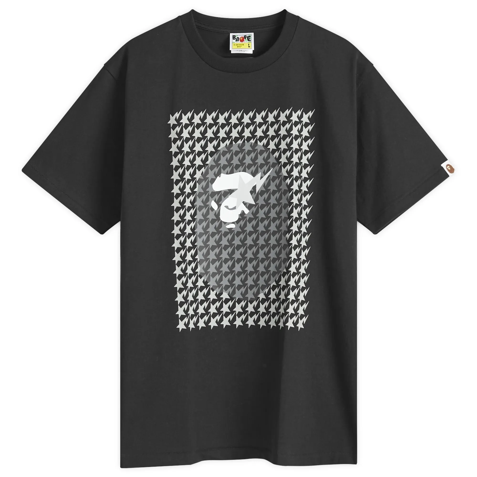 A Bathing Ape Men's Sta Houndstooth Ape Head T-Shirt Black/Black