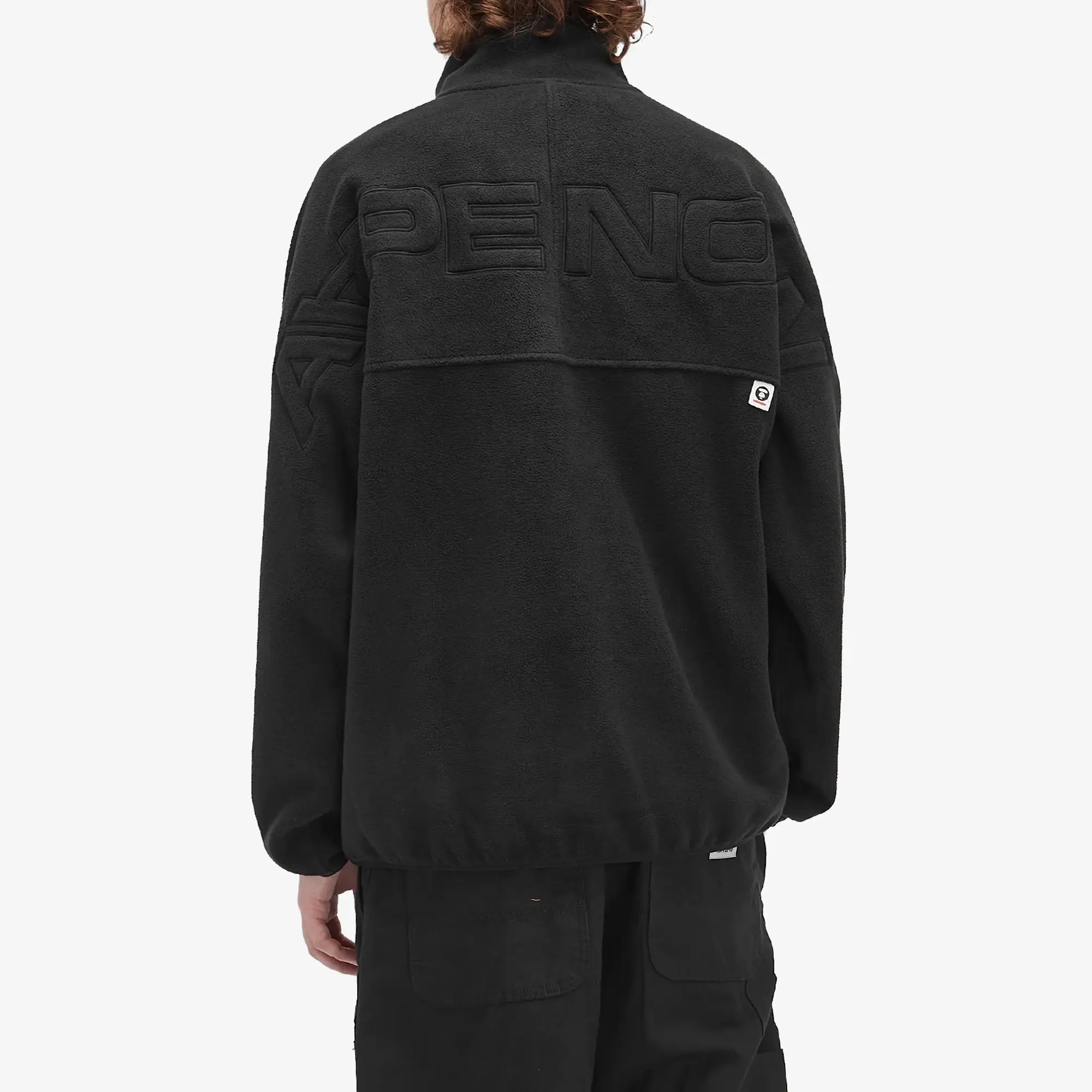 A Bathing Ape AAPE Now Moc Neck Polar Fleece Black