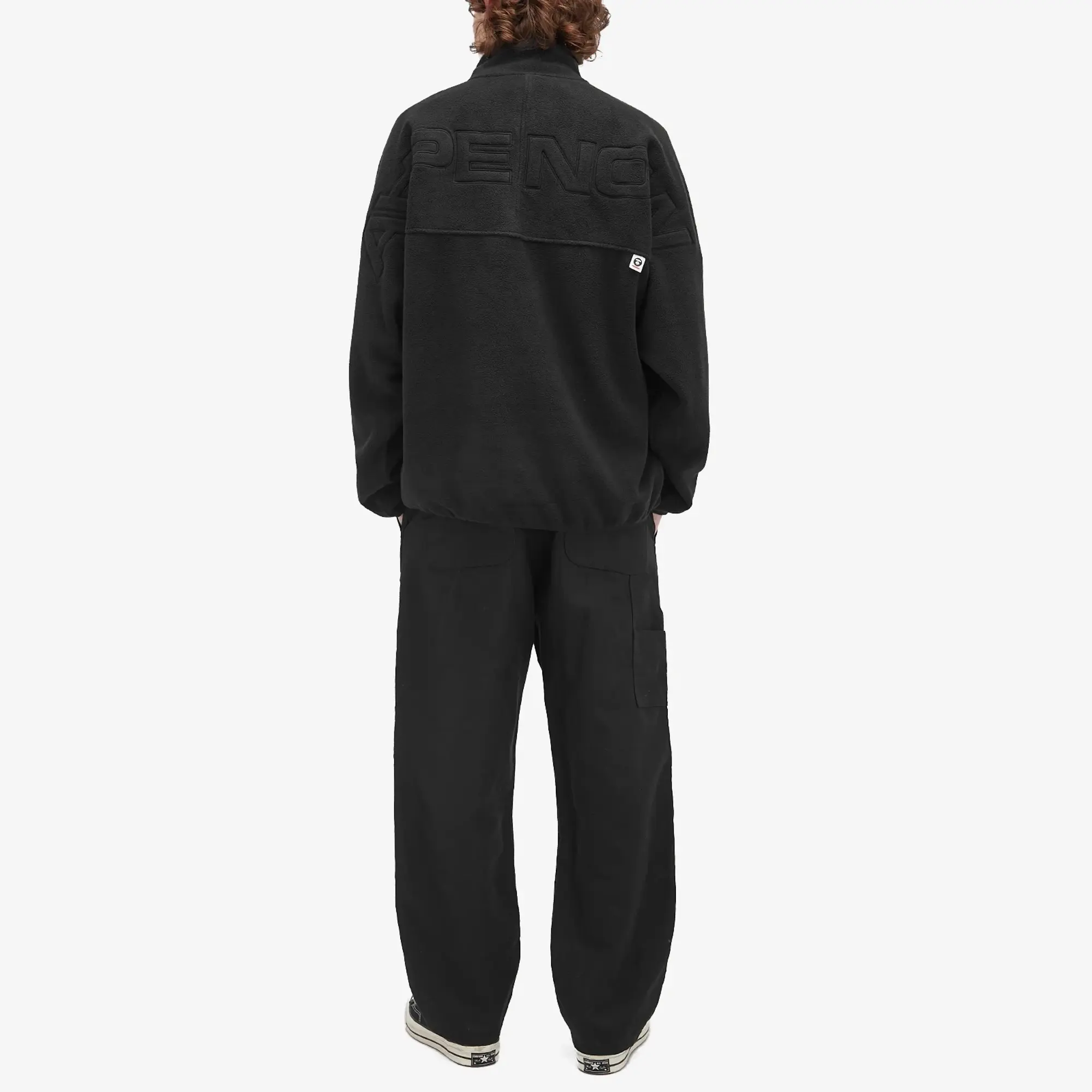 A Bathing Ape AAPE Now Moc Neck Polar Fleece Black