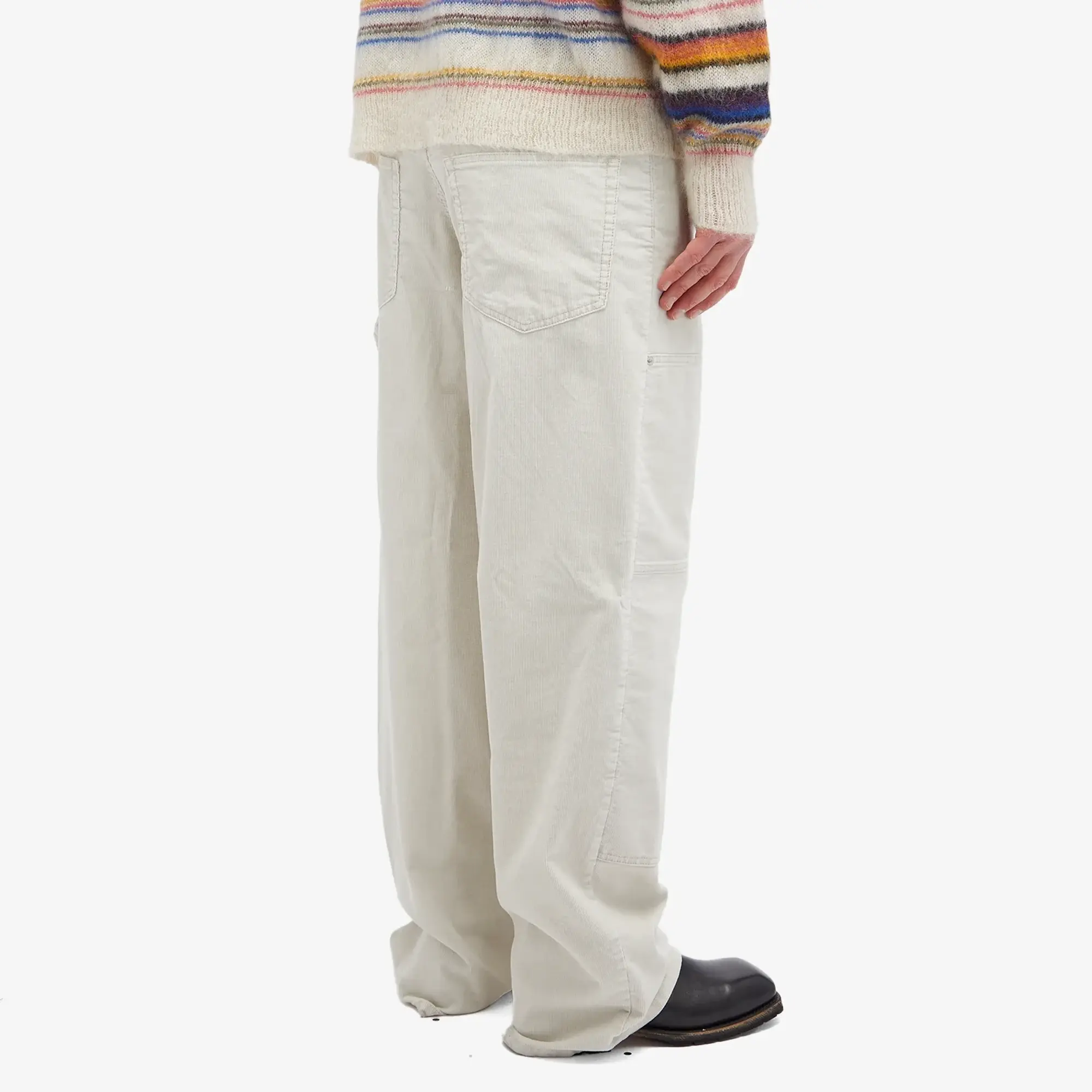 Isabel Marant Men's Lorson Knee Pants Ecru