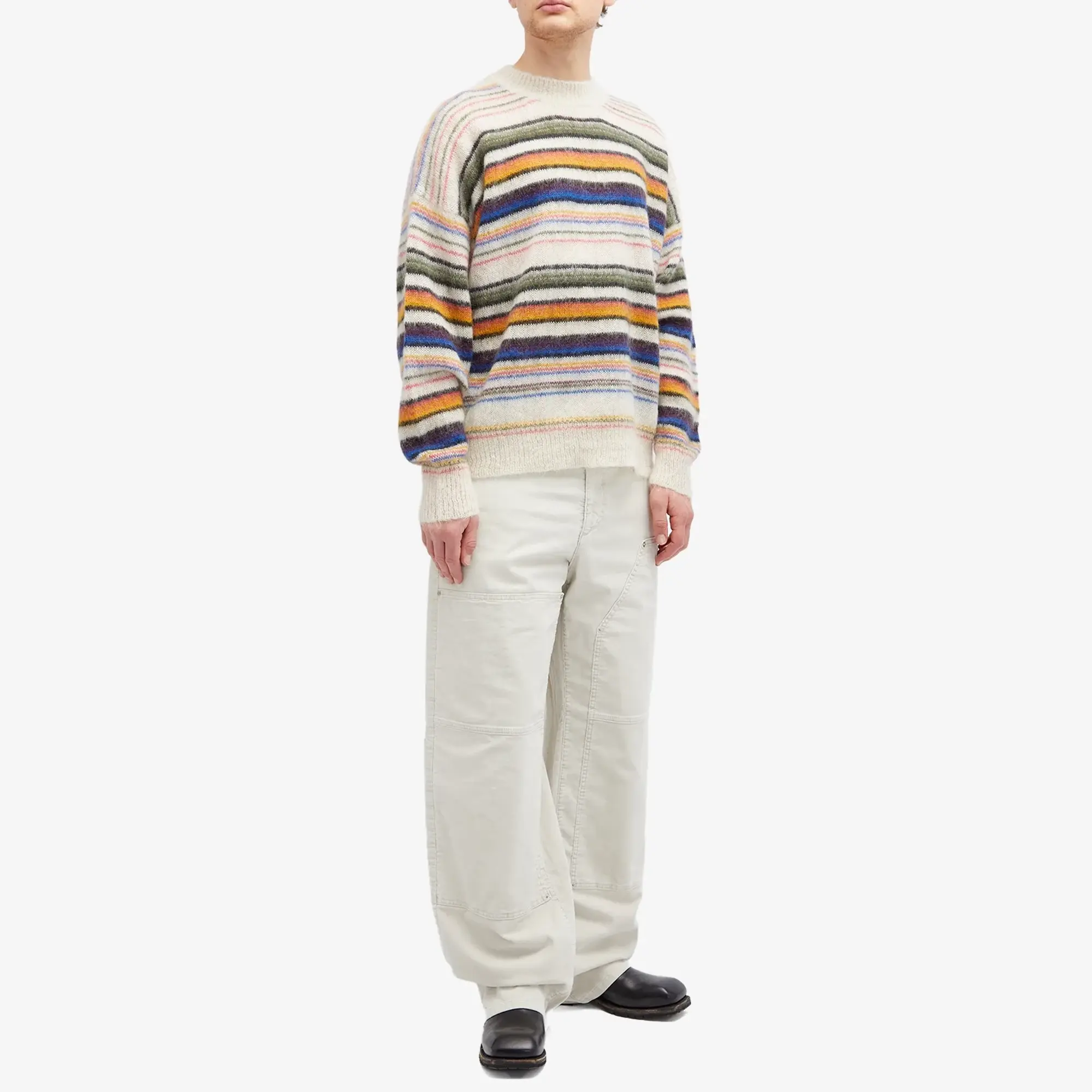 Isabel Marant Men's Lorson Knee Pants Ecru