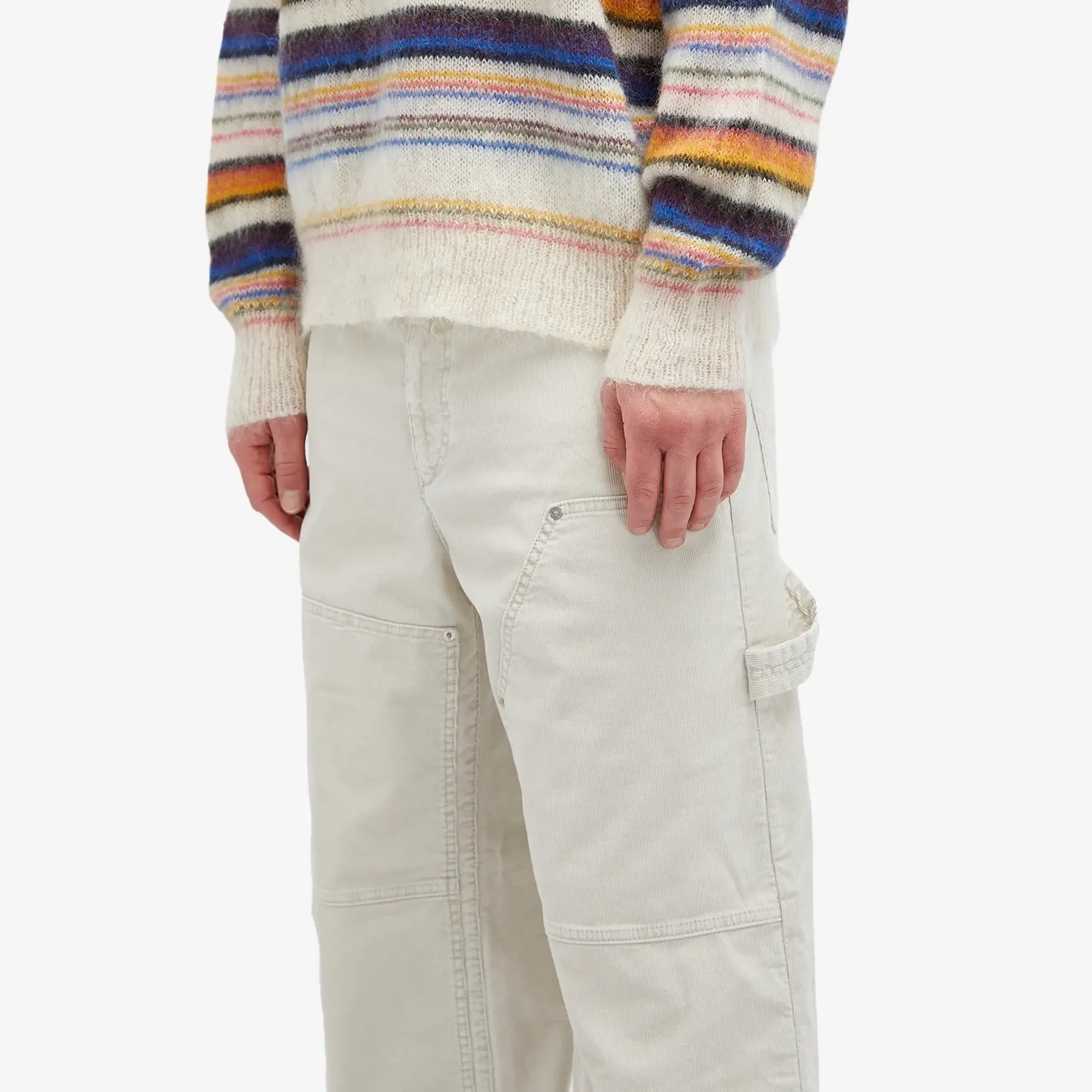 Isabel Marant Men's Lorson Knee Pants Ecru