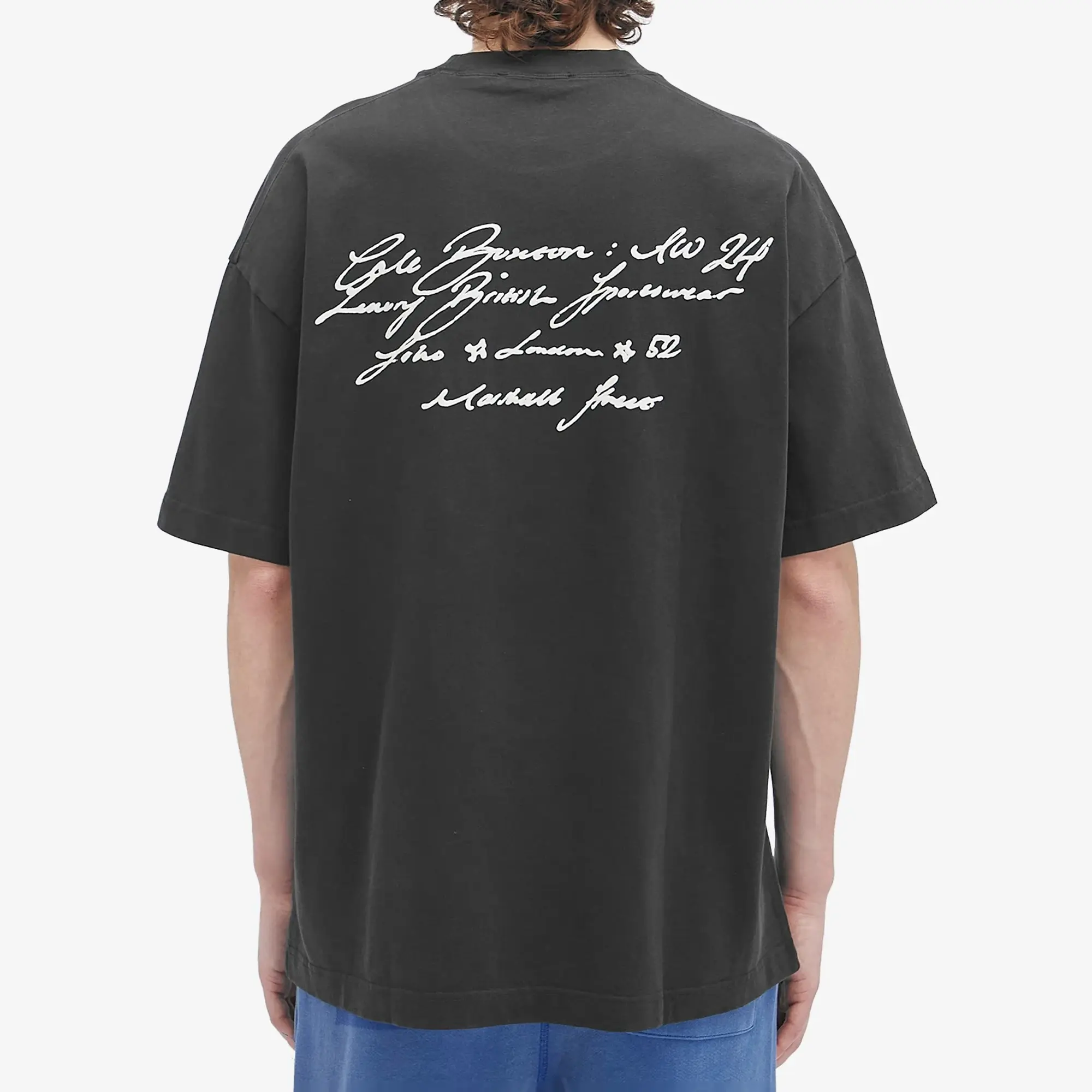 Cole Buxton Men's Script T-Shirt Vintage Black