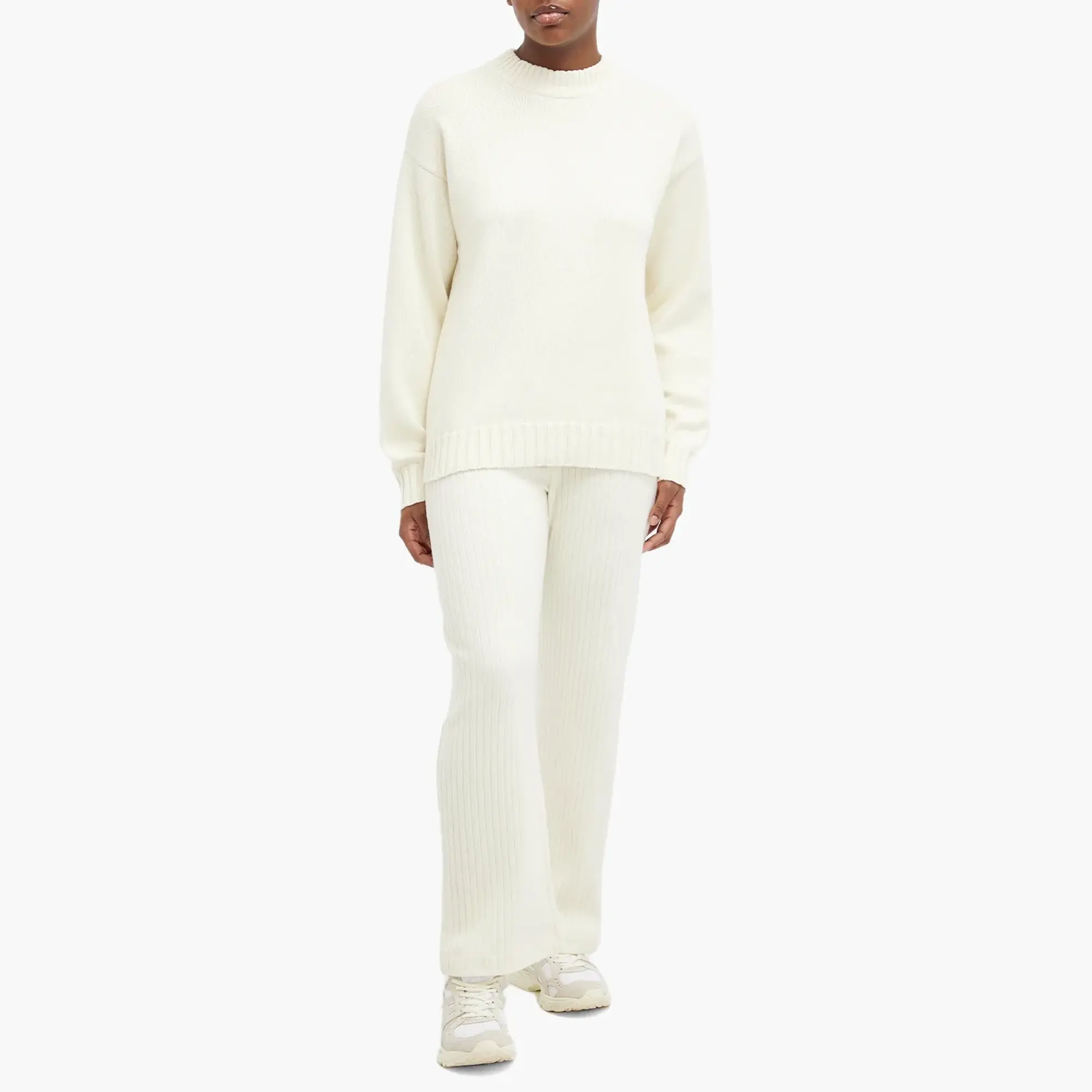 DONNI. Women's Sweater Rib Simple Pants Creme