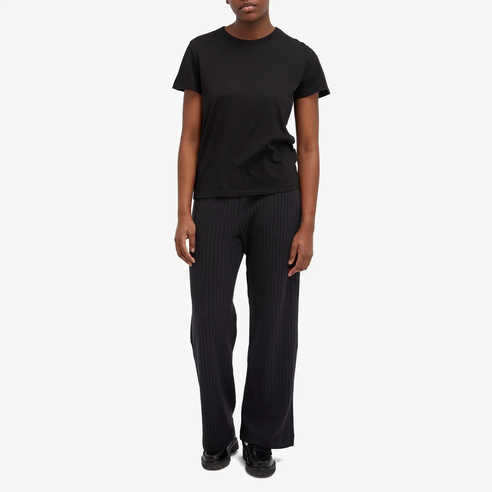 DONNI. Women's Sweater Rib Simple Pants Jet