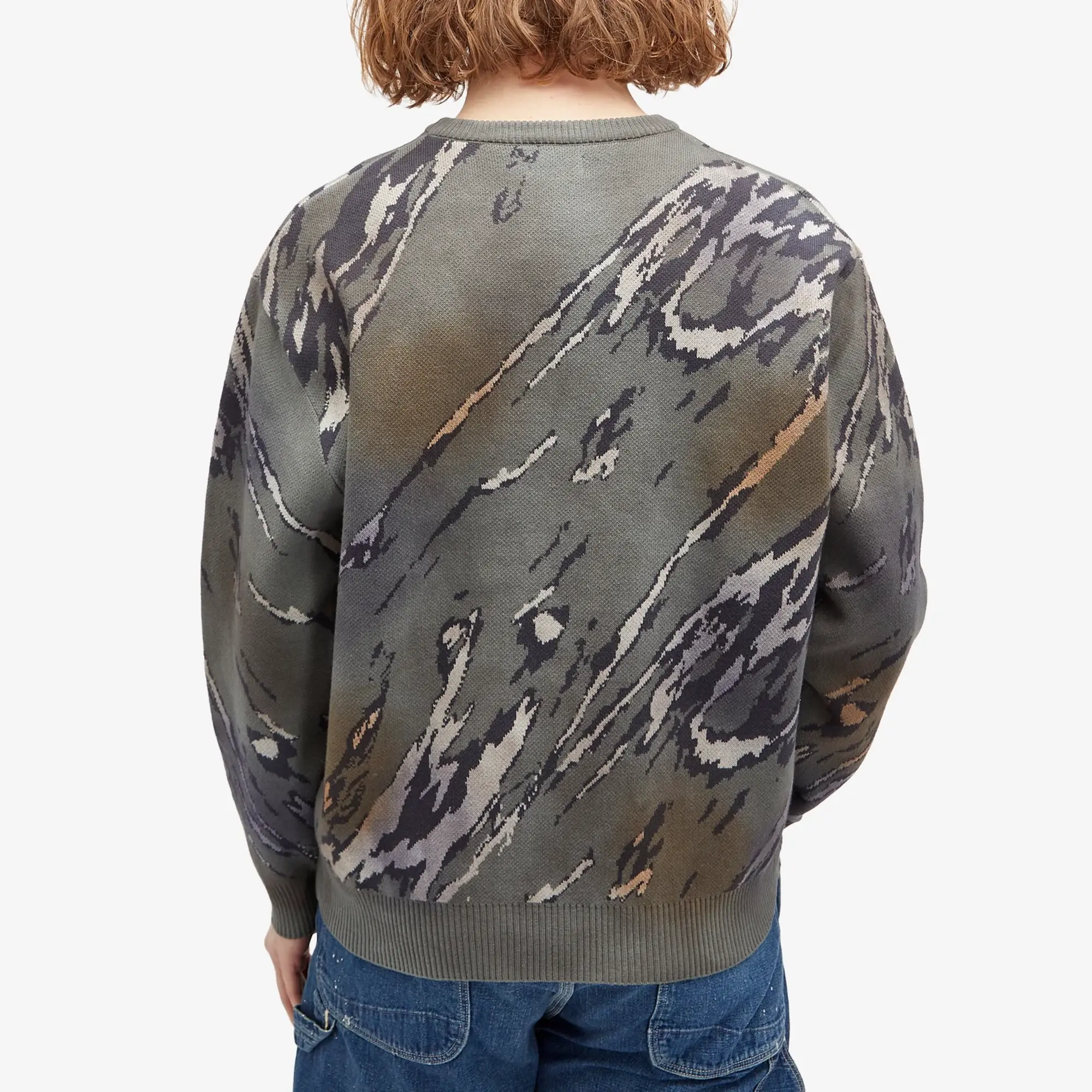 BEAMS Men's Jacquard Gradation Jumper Grey