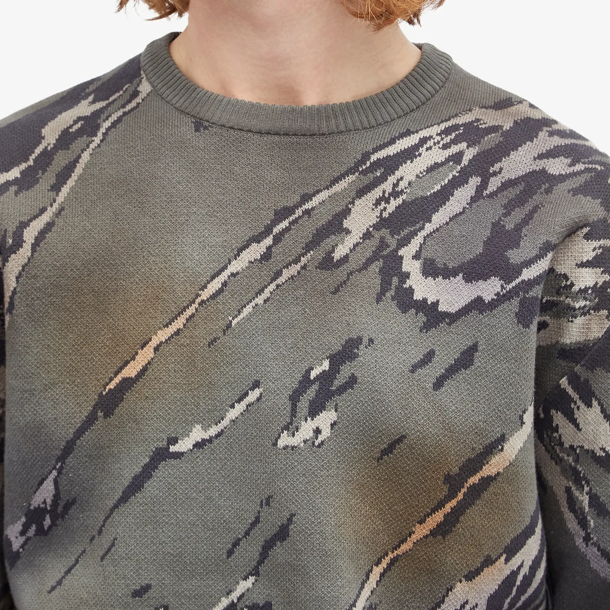 BEAMS Men's Jacquard Gradation Jumper Grey
