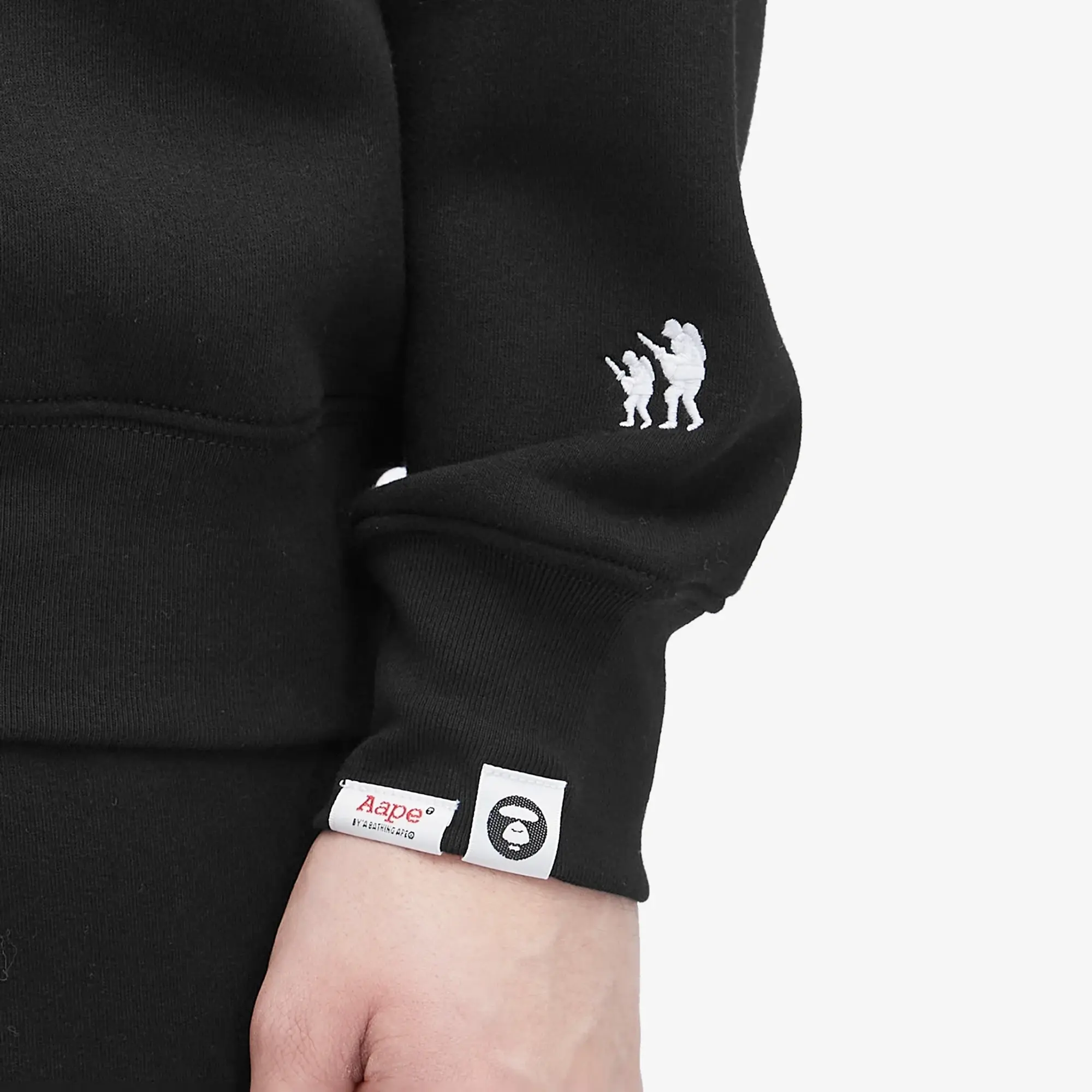 A Bathing Ape AAPE Universe Back Stamp Sweatshirt Black