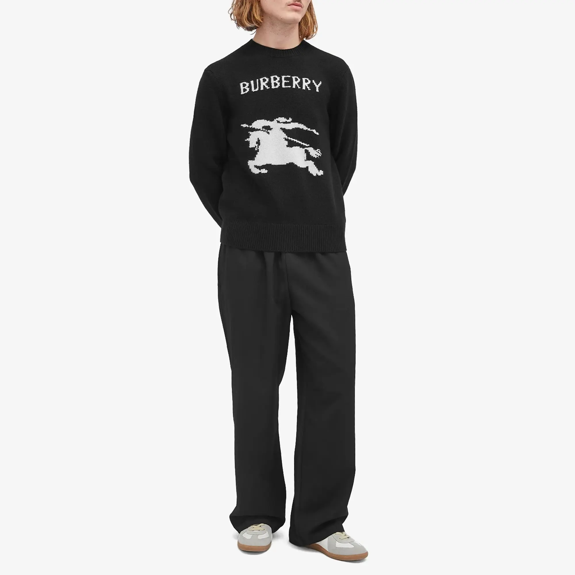 Burberry Men's EKD Logo Jumper Black