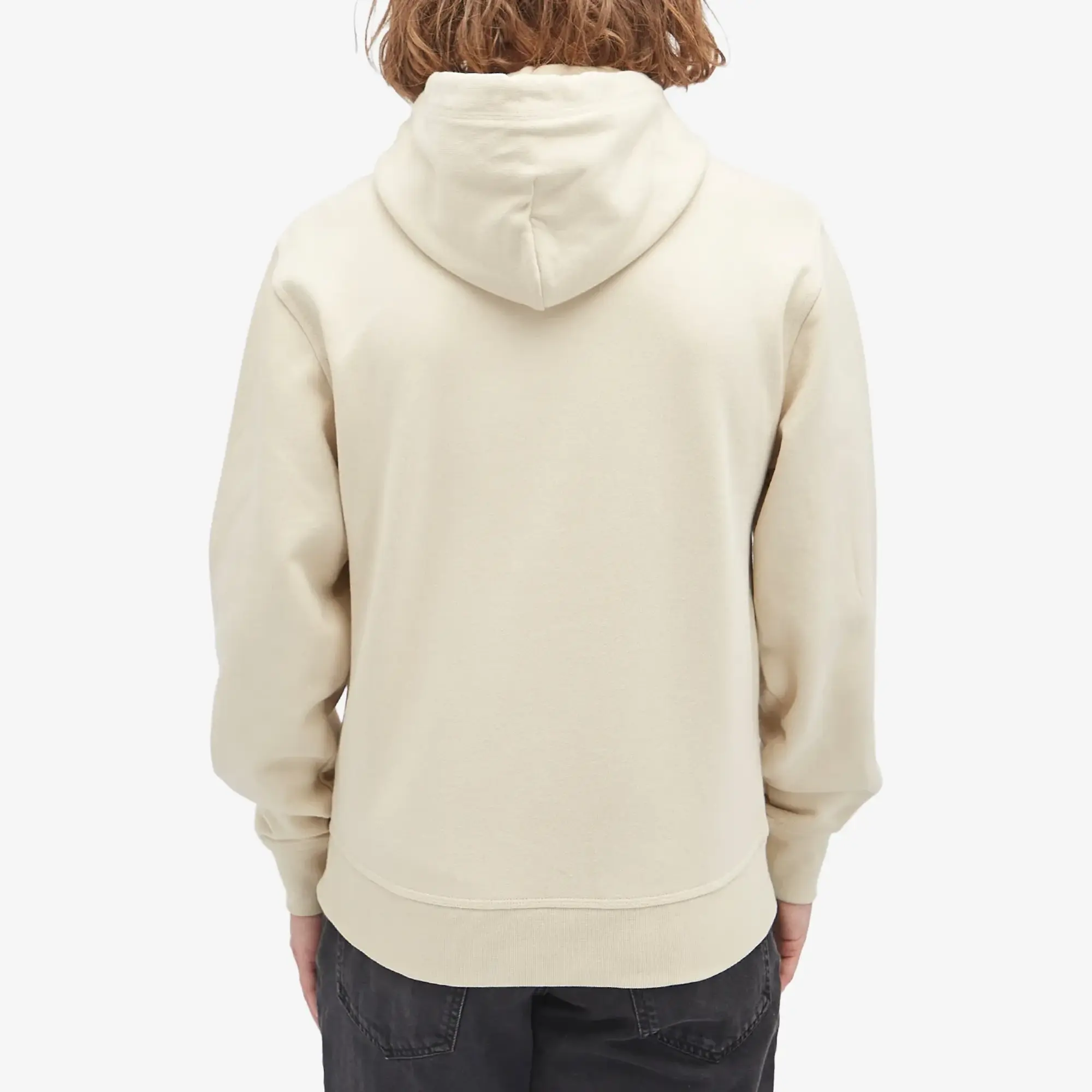 Burberry Men's Check Label Hoodie Nutmeg