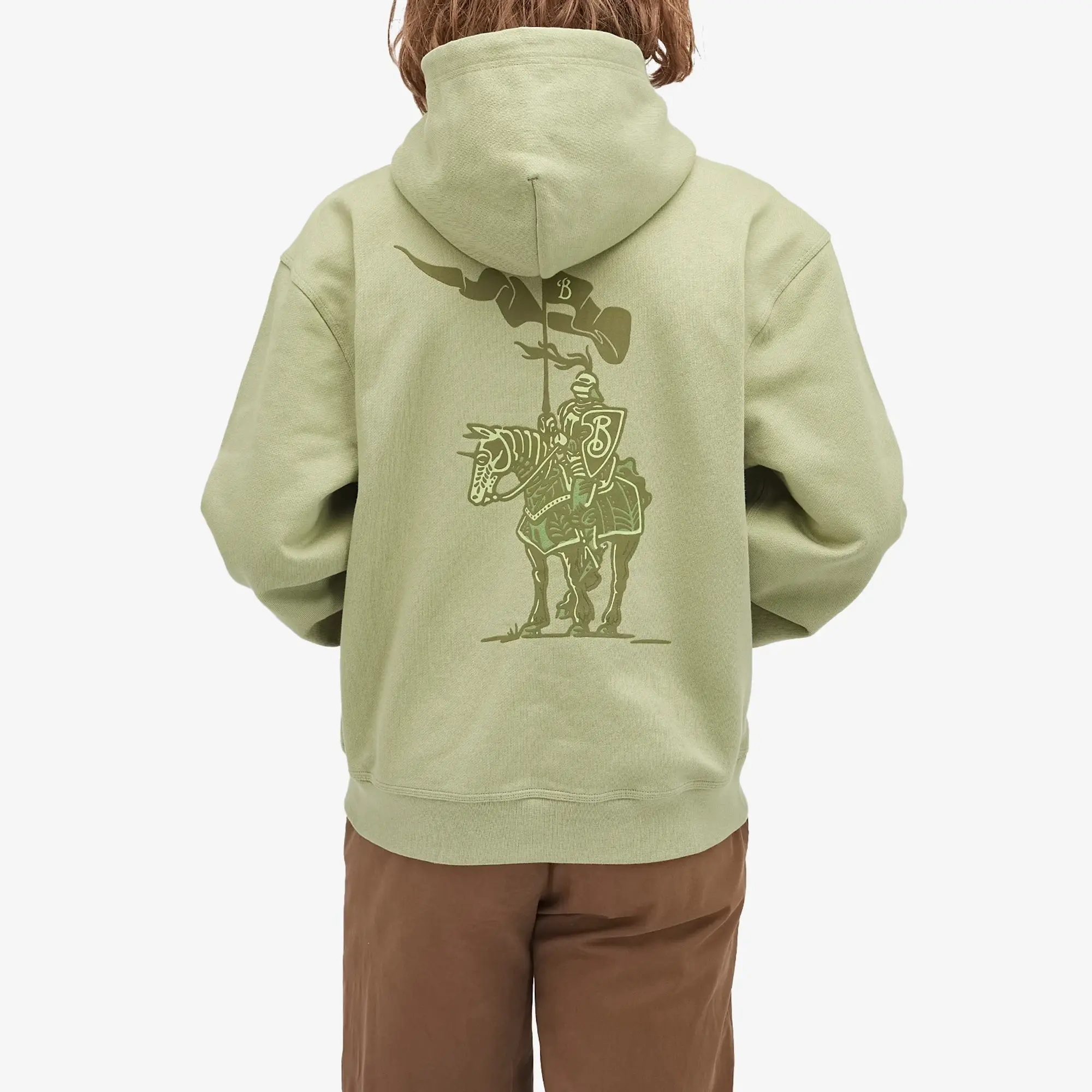 Burberry Men's Flagpole Knit Logo Hoodie Artichoke