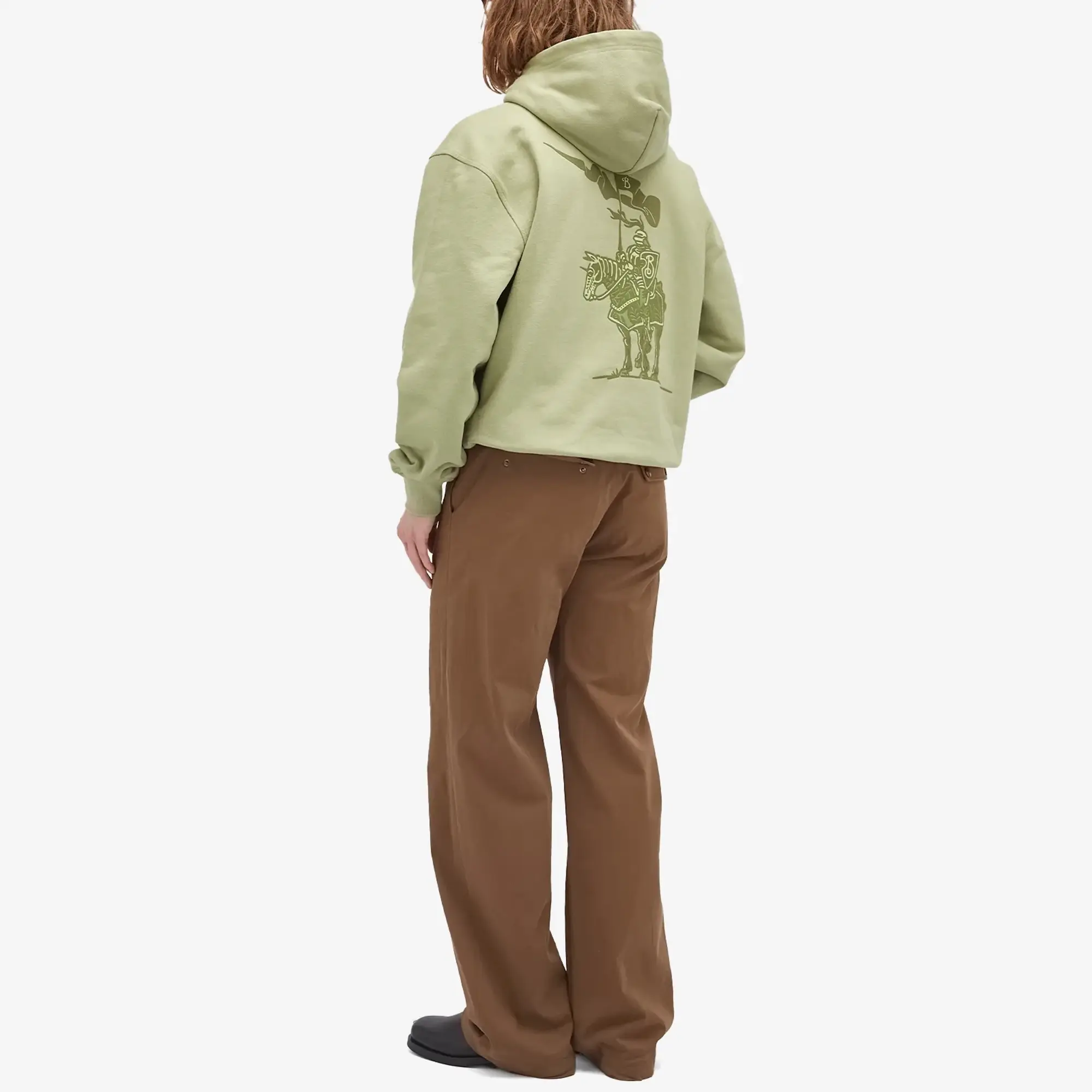 Burberry Men's Flagpole Knit Logo Hoodie Artichoke