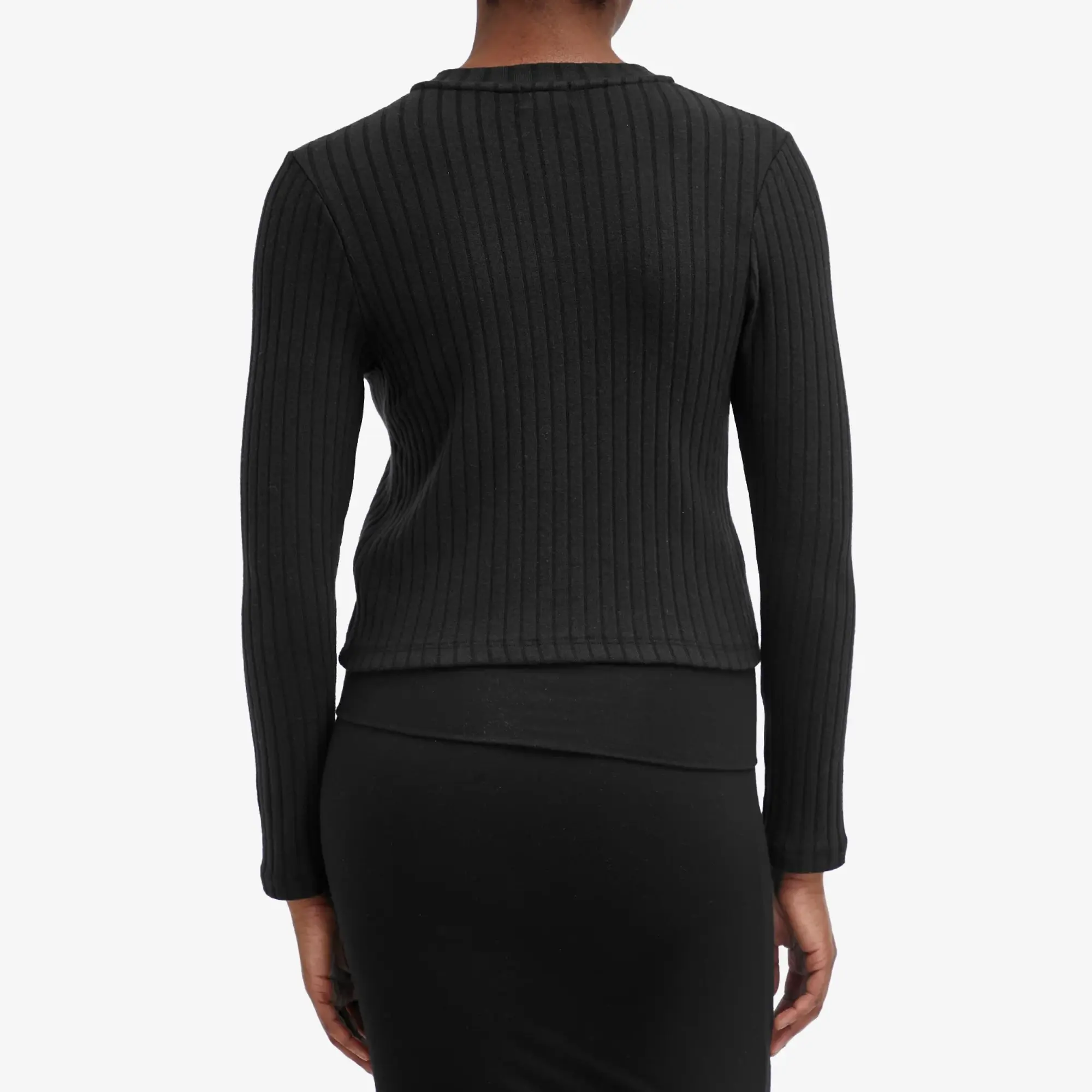 DONNI. Women's Sweater Rib Cardigan Jet
