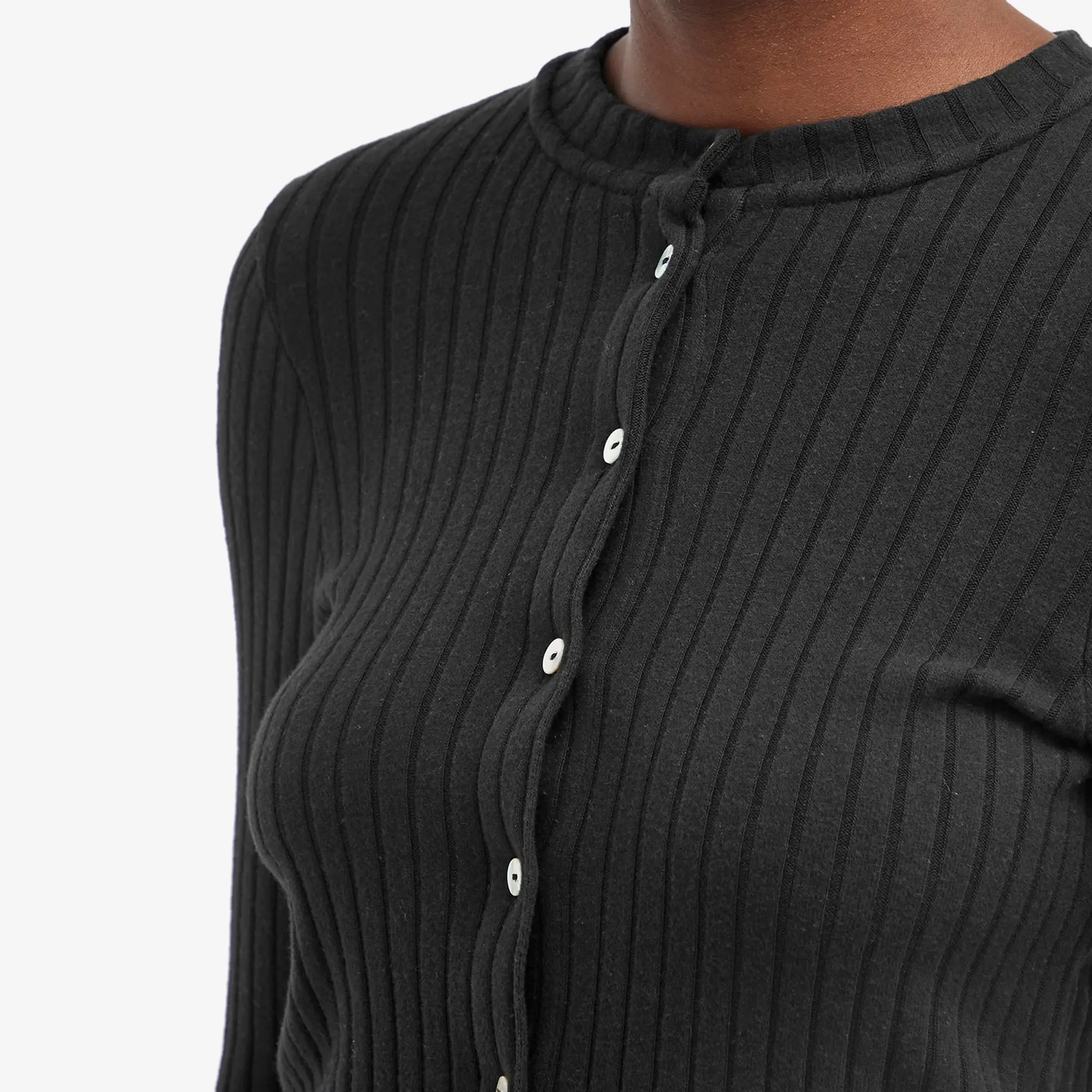 DONNI. Women's Sweater Rib Cardigan Jet