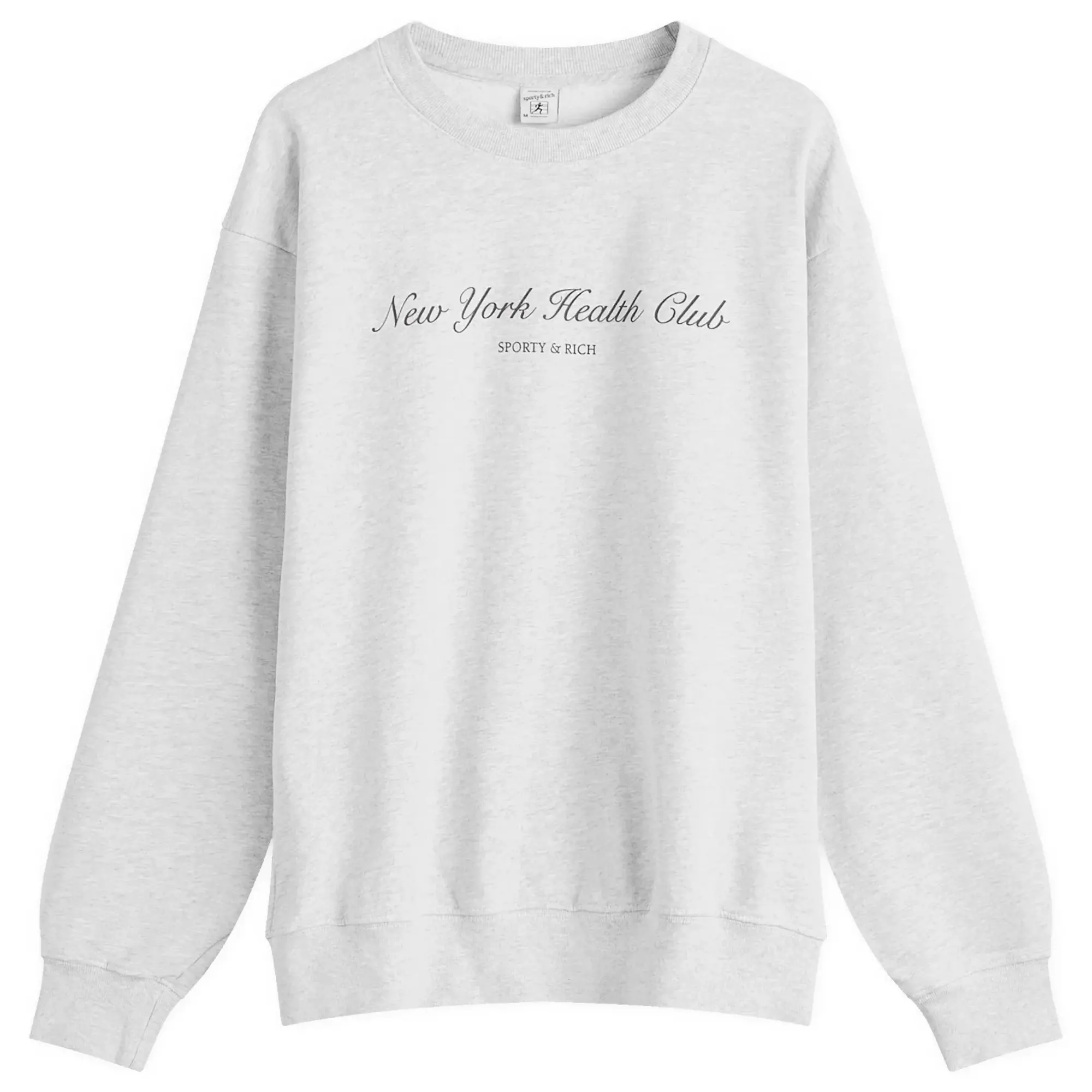 Sporty & Rich Women's NY Health Club Crewneck Heather Gray Navy